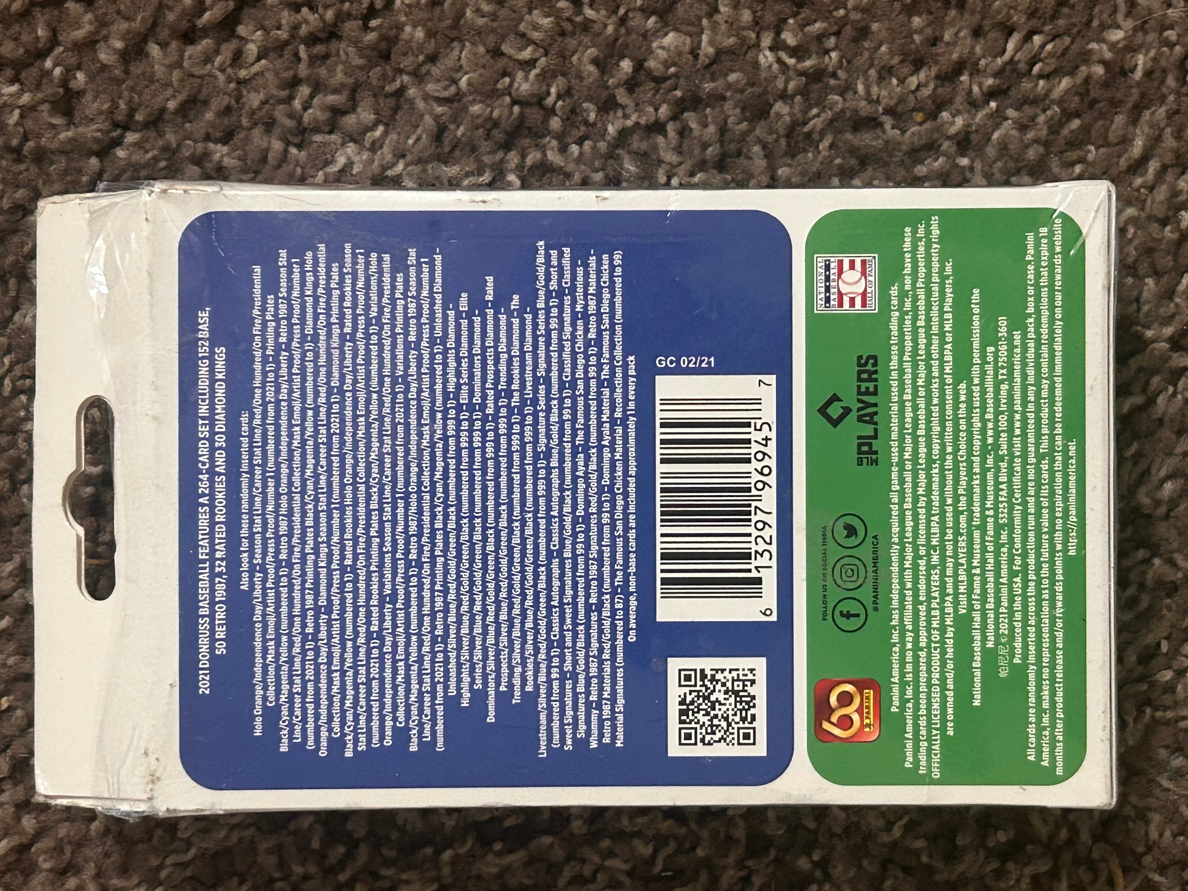 2021 Donruss Baseball Cards Hanger Box 50 Cards - Thumbnail 2