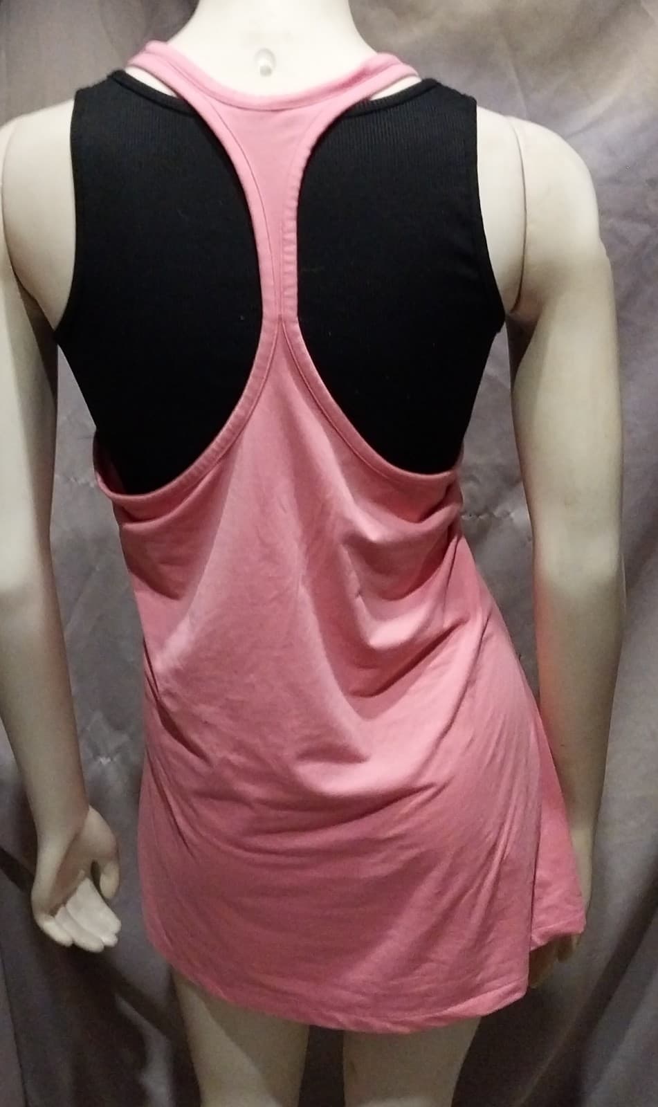 Nike Dry Fit Pink Women's Workout Running Tank Top - Thumbnail 2