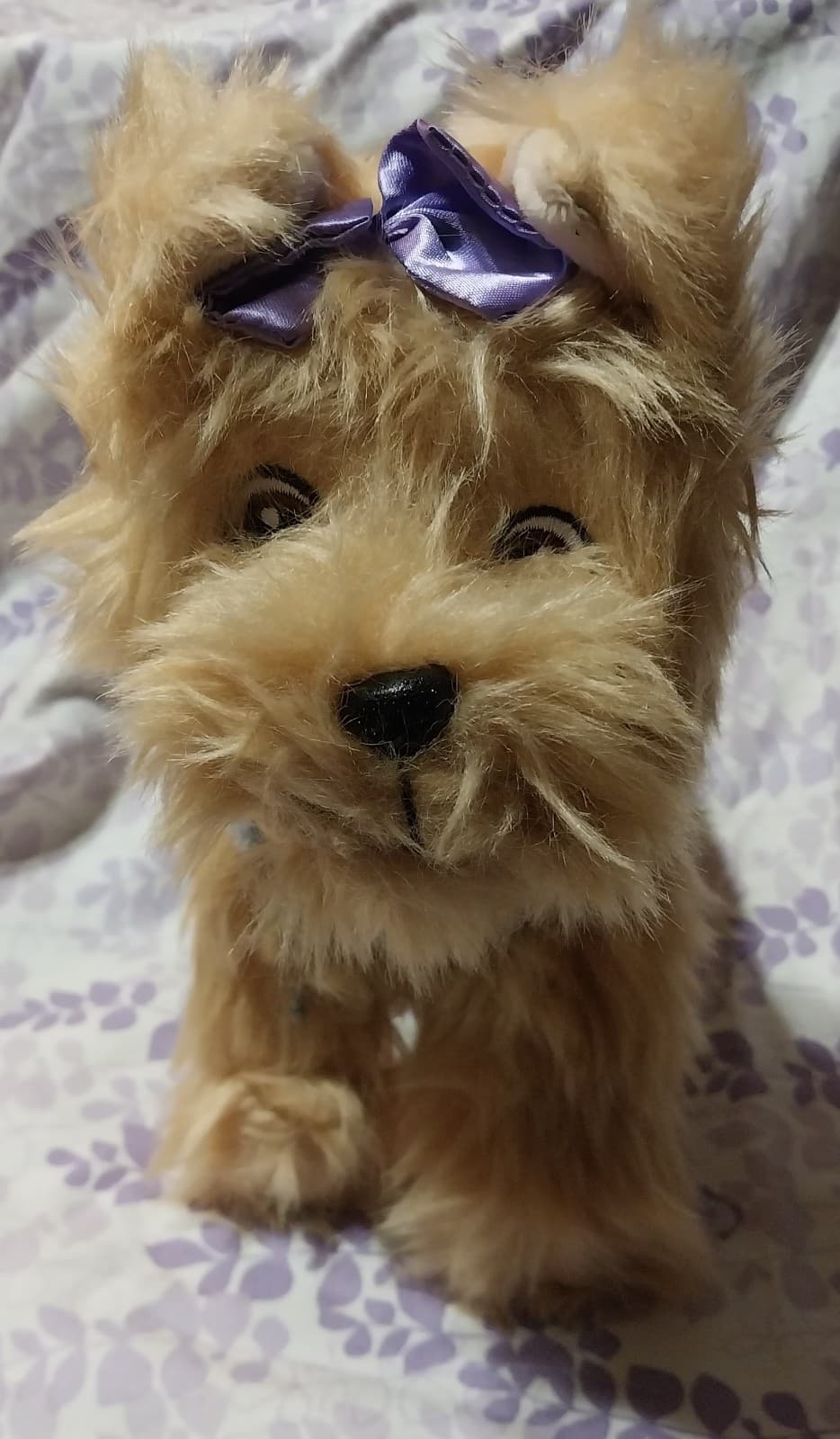 Walmart Plush Realistic Dog Yorkie Yorkshire Terrier Stuffed Animal Toy Gray Tan - Thumbnail 2