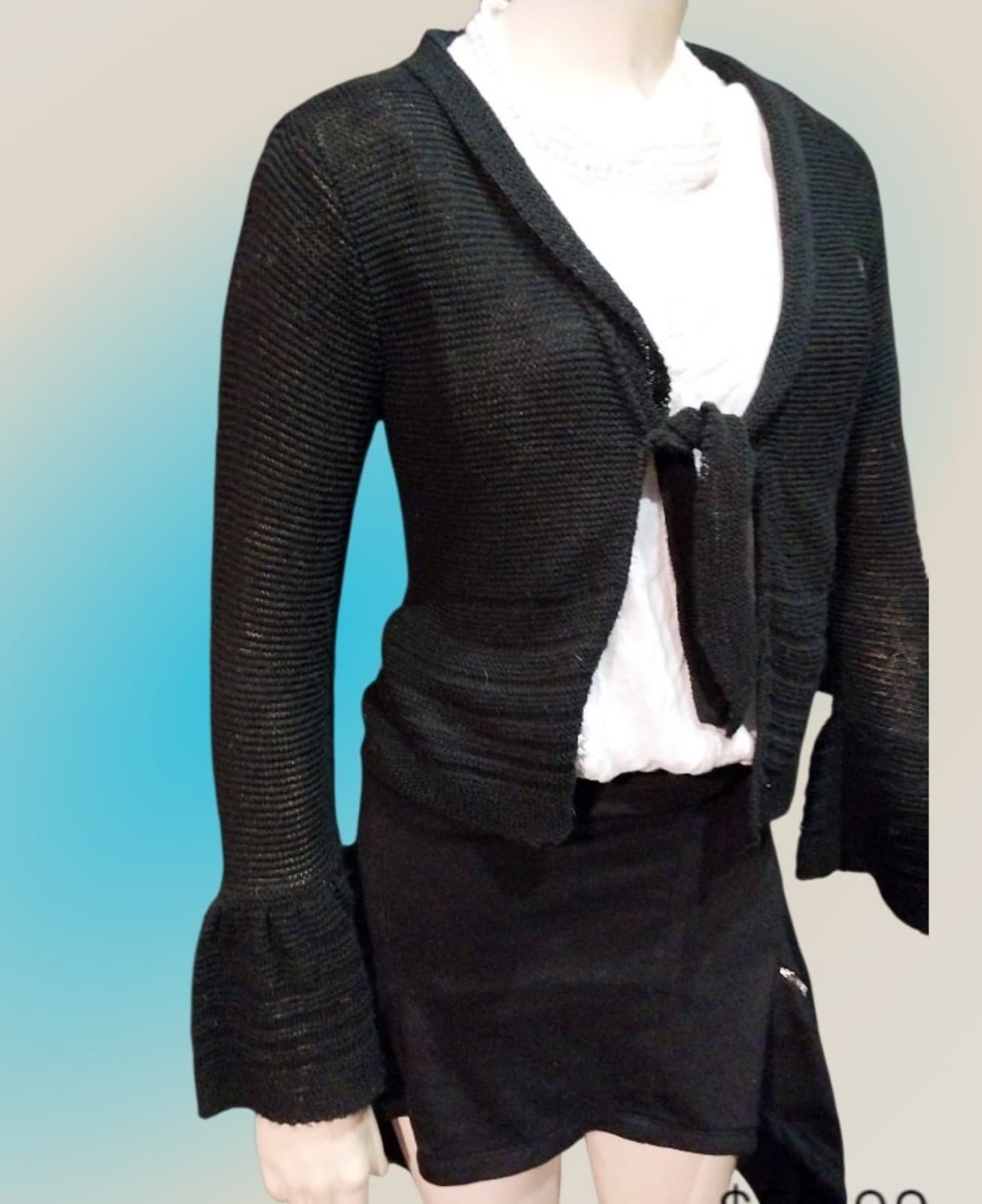 Armand & Alba Women’s Black Sweater Cardigan. Size Small - Thumbnail 2
