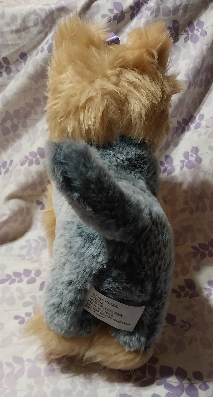 Walmart Plush Realistic Dog Yorkie Yorkshire Terrier Stuffed Animal Toy Gray Tan - Thumbnail 3