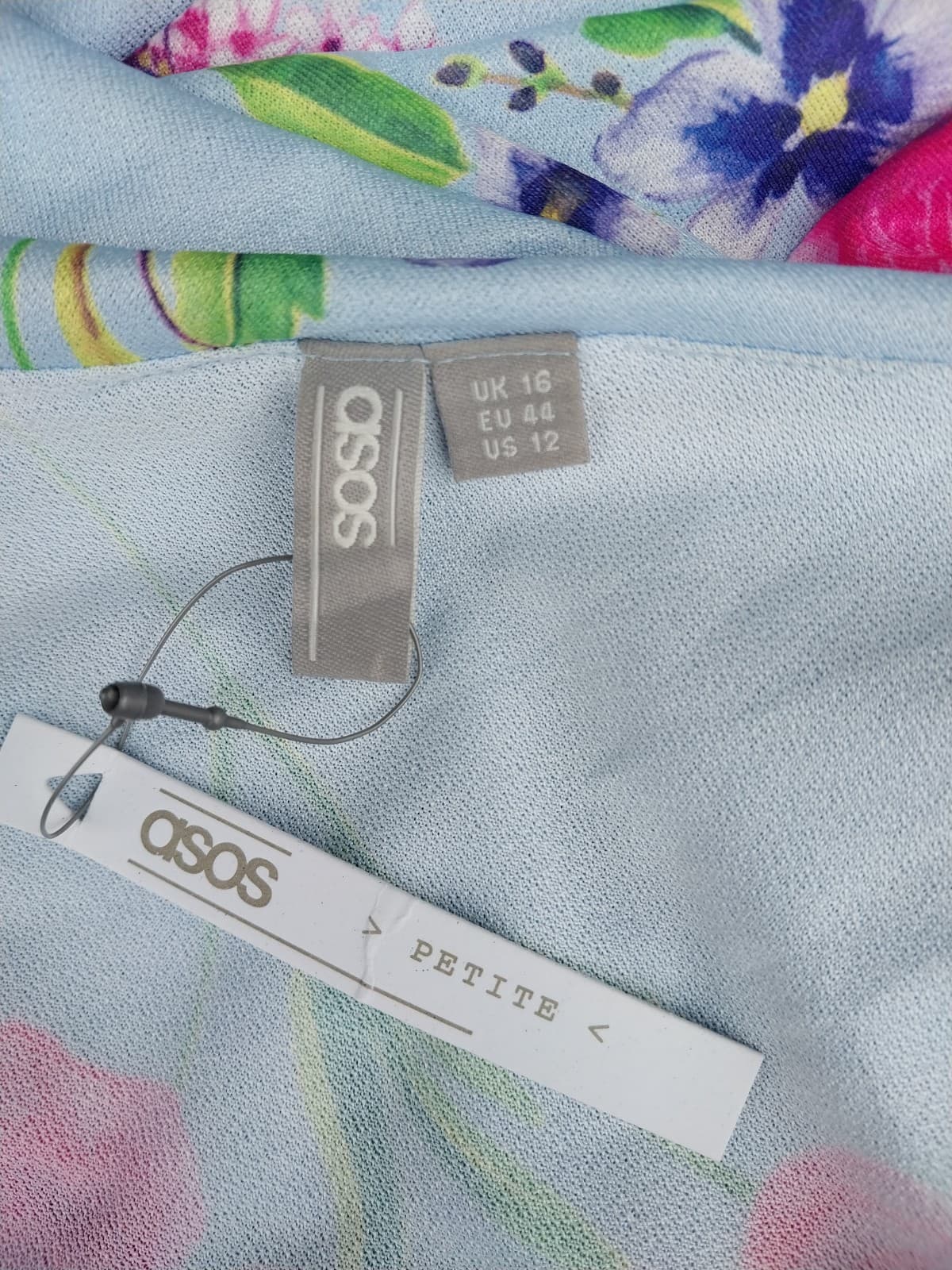 ASOS One Shoulder Floral Colored Dress. Size 12 - Thumbnail 3