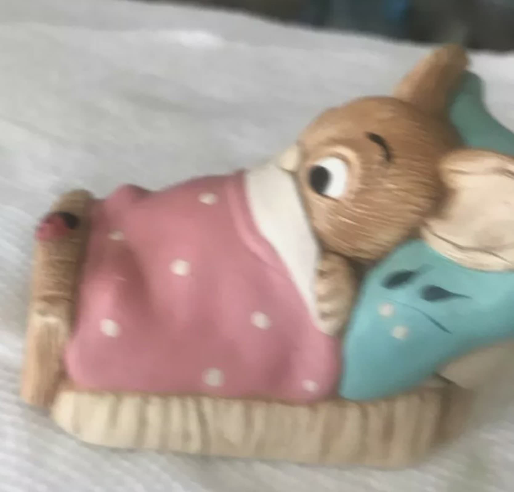 VINTAGE Bunny Rabbit Figurine PENDELFIN WAKEY England Stonecraft Hand painted - Thumbnail 4