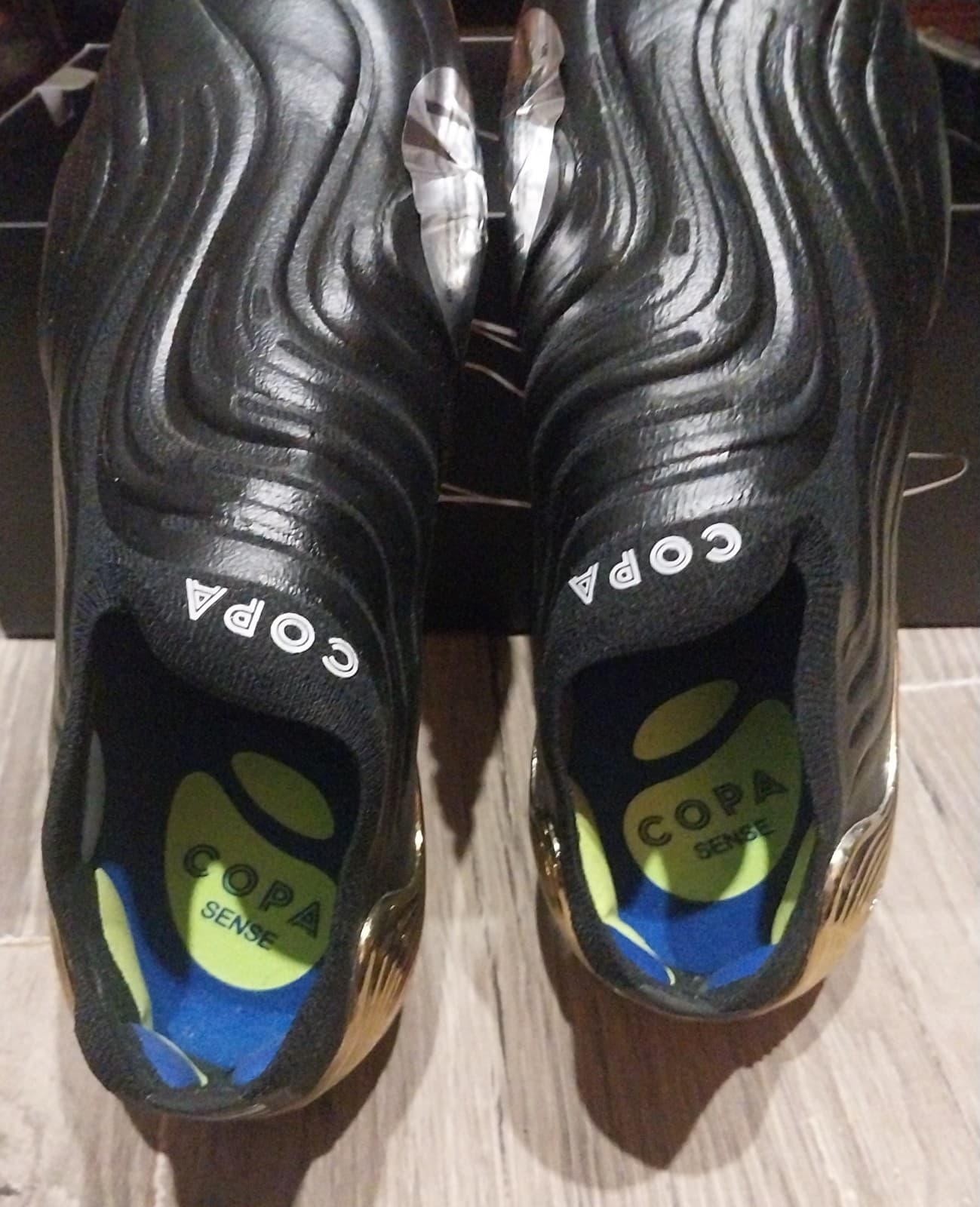 Adidas Copa Sense+ FG Core Black/White/Gold Metallic. Size 6.5 - Thumbnail 7