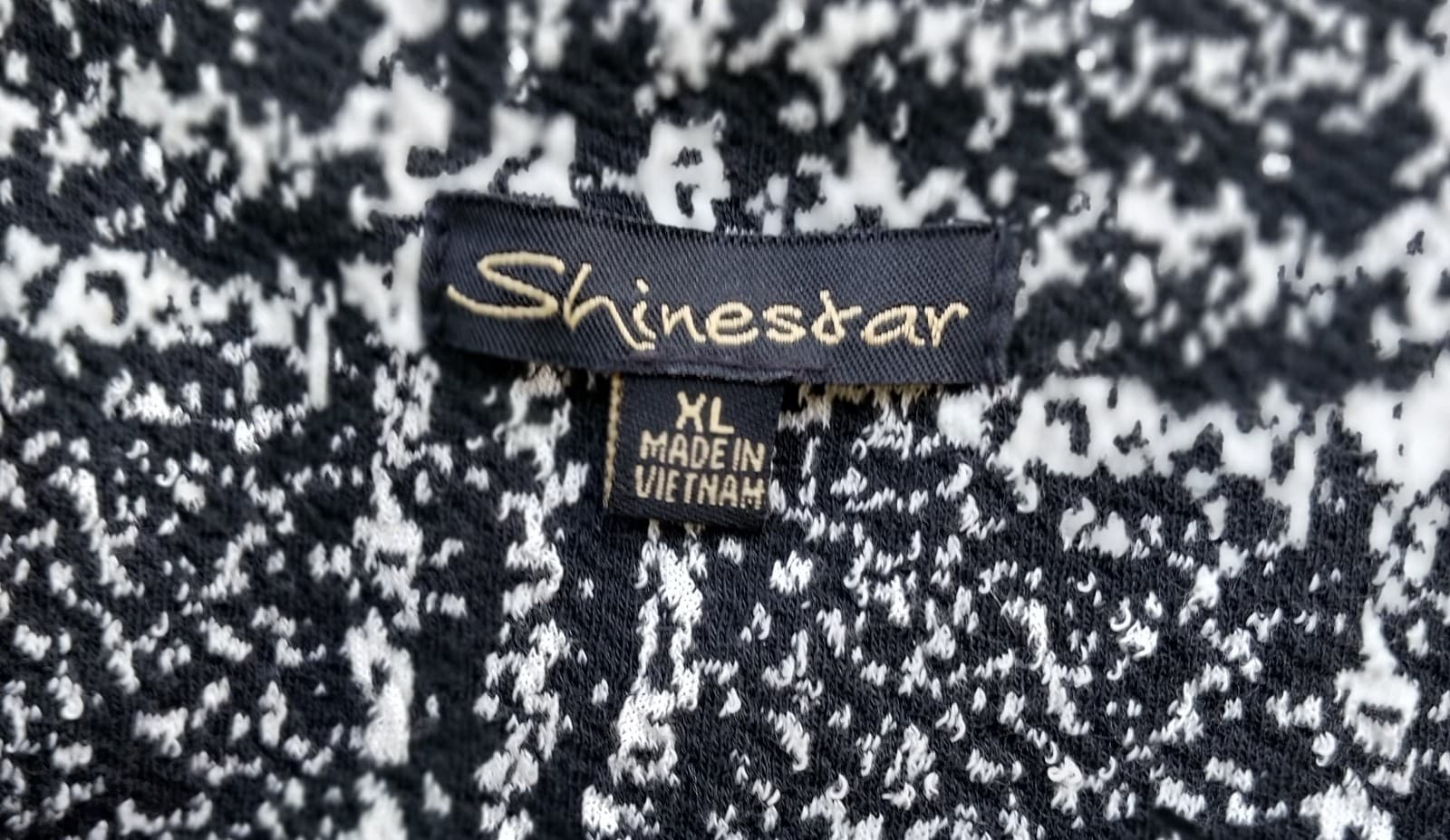 Shinestar Black & White Long Sweater Jacket - Thumbnail 5