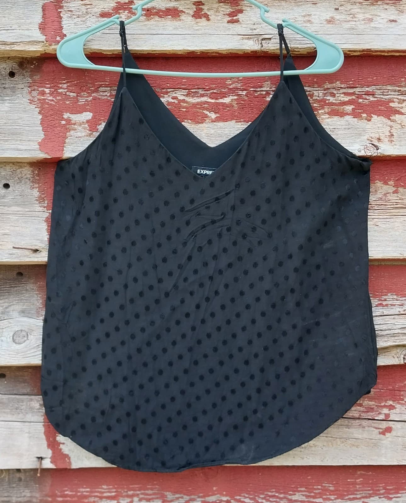 Express Women’s Black Dot Cami/ Summer Shirt Size Medium - Image 1