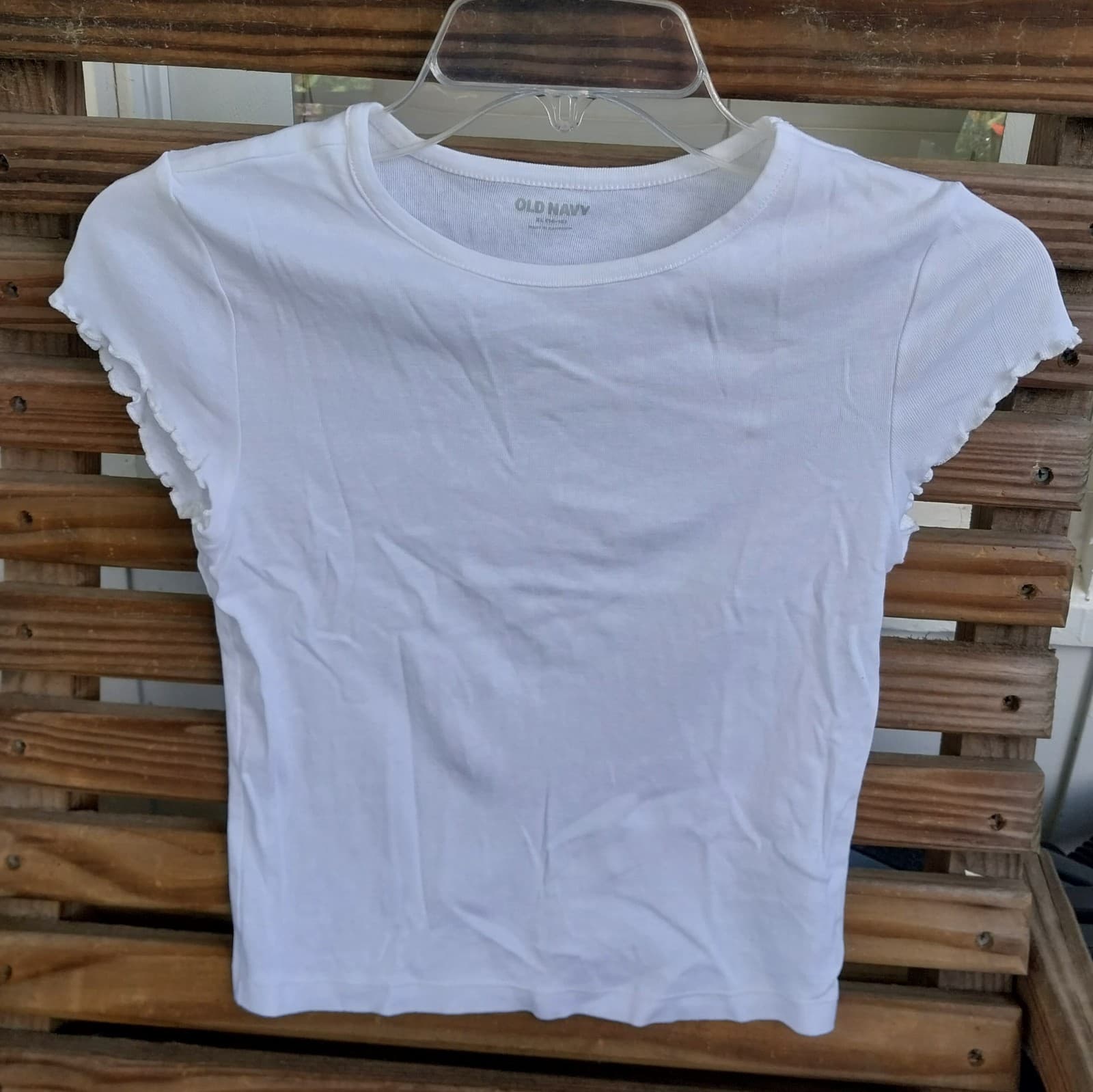 2 Old Navy Girls White Shirts. Size XL (14-16). - Thumbnail 3