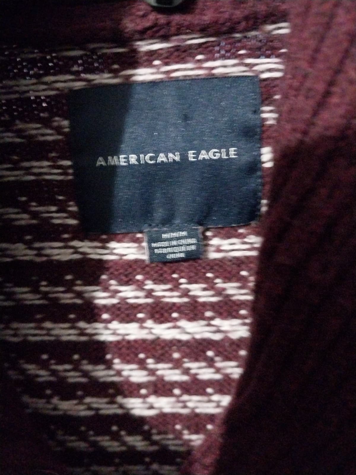 American Eagle outfitters long sleeve sweater burgundy. Size Medium - Thumbnail 3