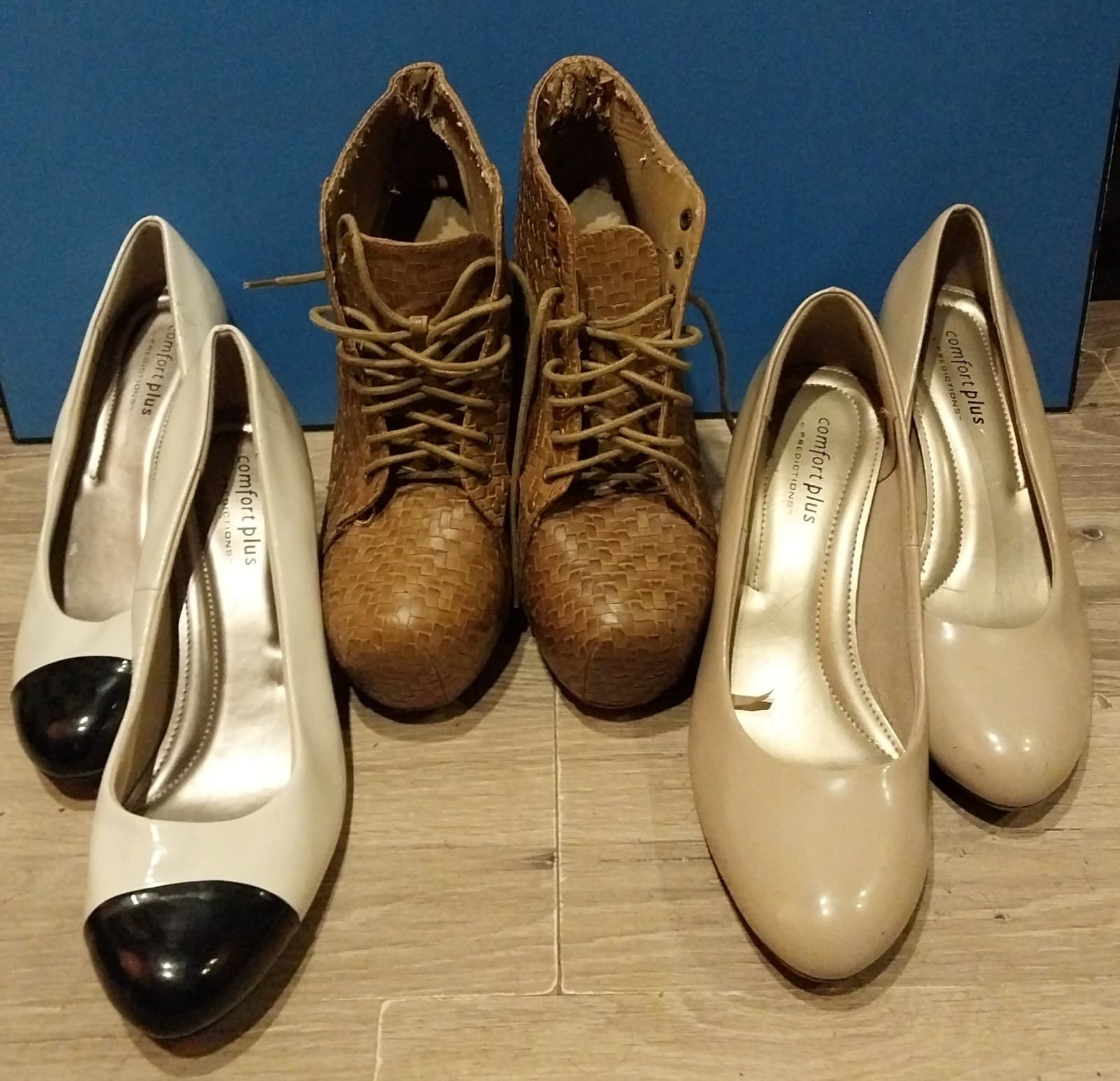 Boots & Heels. Pair of Boots & 2 Pairs of High Heels.All are Size 10 - Image 1