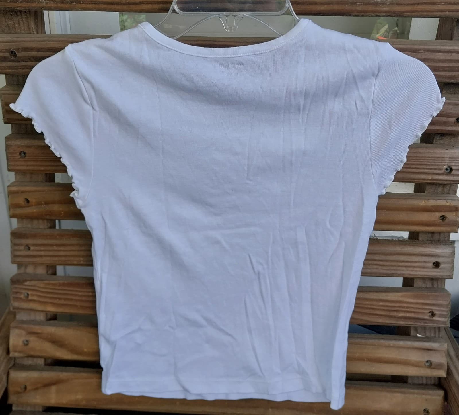 2 Old Navy Girls White Shirts. Size XL (14-16). - Thumbnail 4