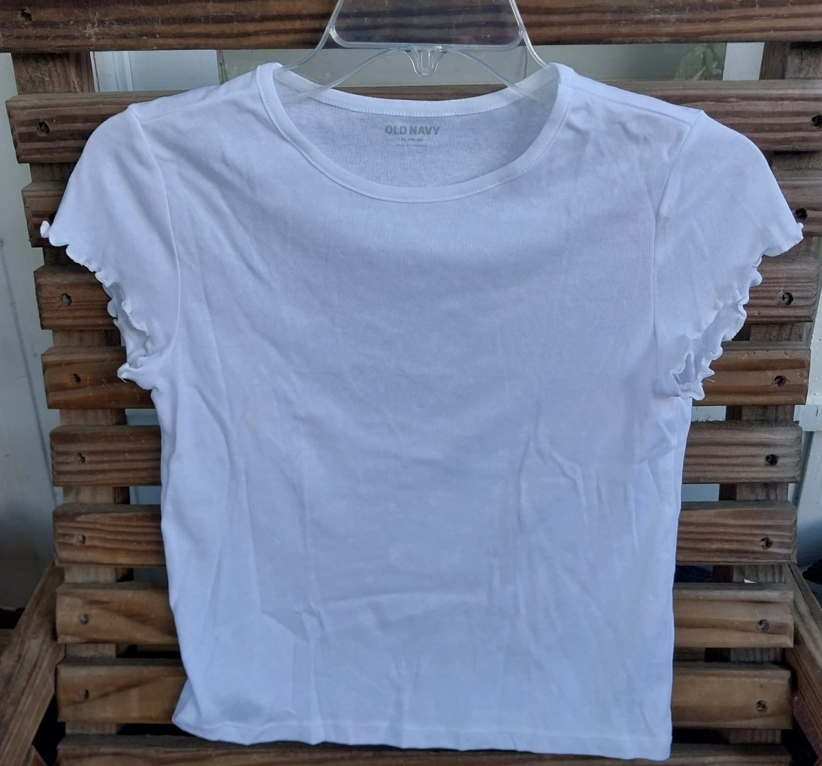 2 Old Navy Girls White Shirts. Size XL (14-16). - Thumbnail 5