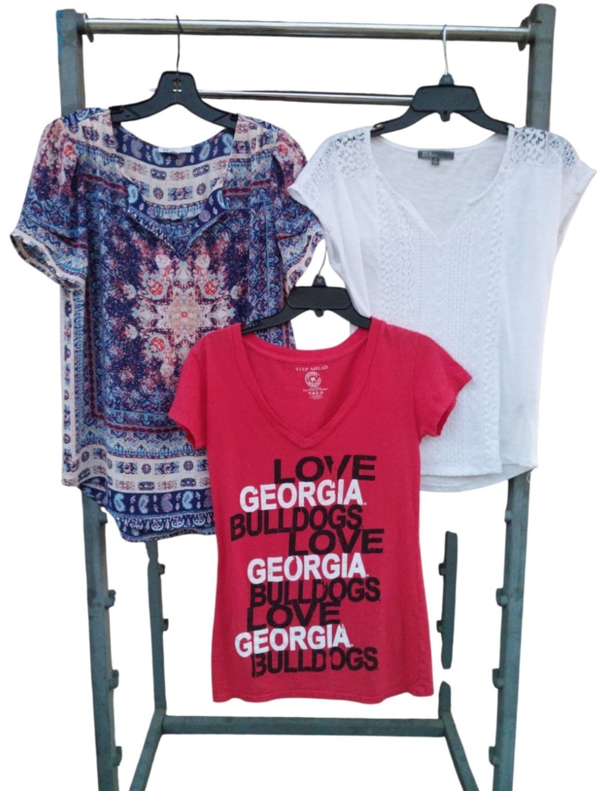 3 Assorted Eomenis Short Sleeve Shirts. Ga Bulldogs - Image 1