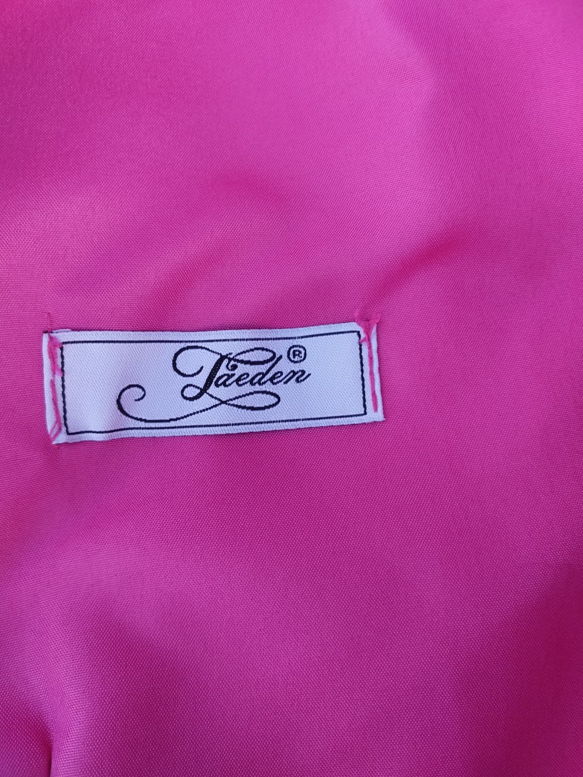 Laeden Pink Dress With Sequins in front at the waist. - Thumbnail 8