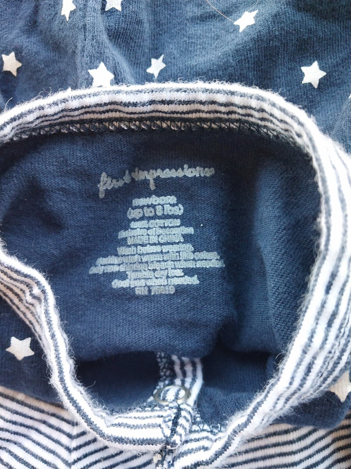 First Impressions, Blue & White Newborn Outfit - Thumbnail 3