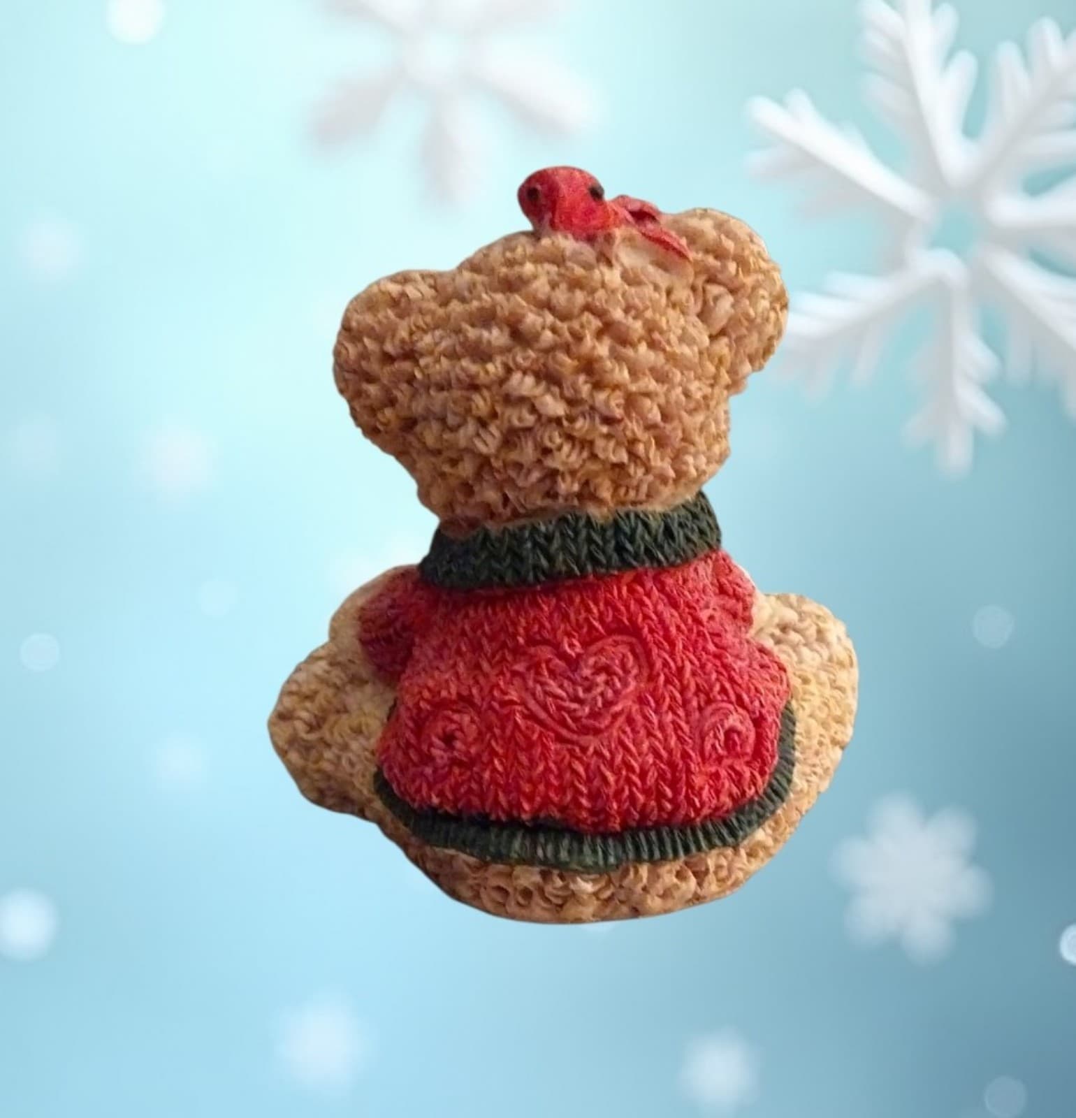 Bear with Doll Bear in Stocking Figurine - Thumbnail 2