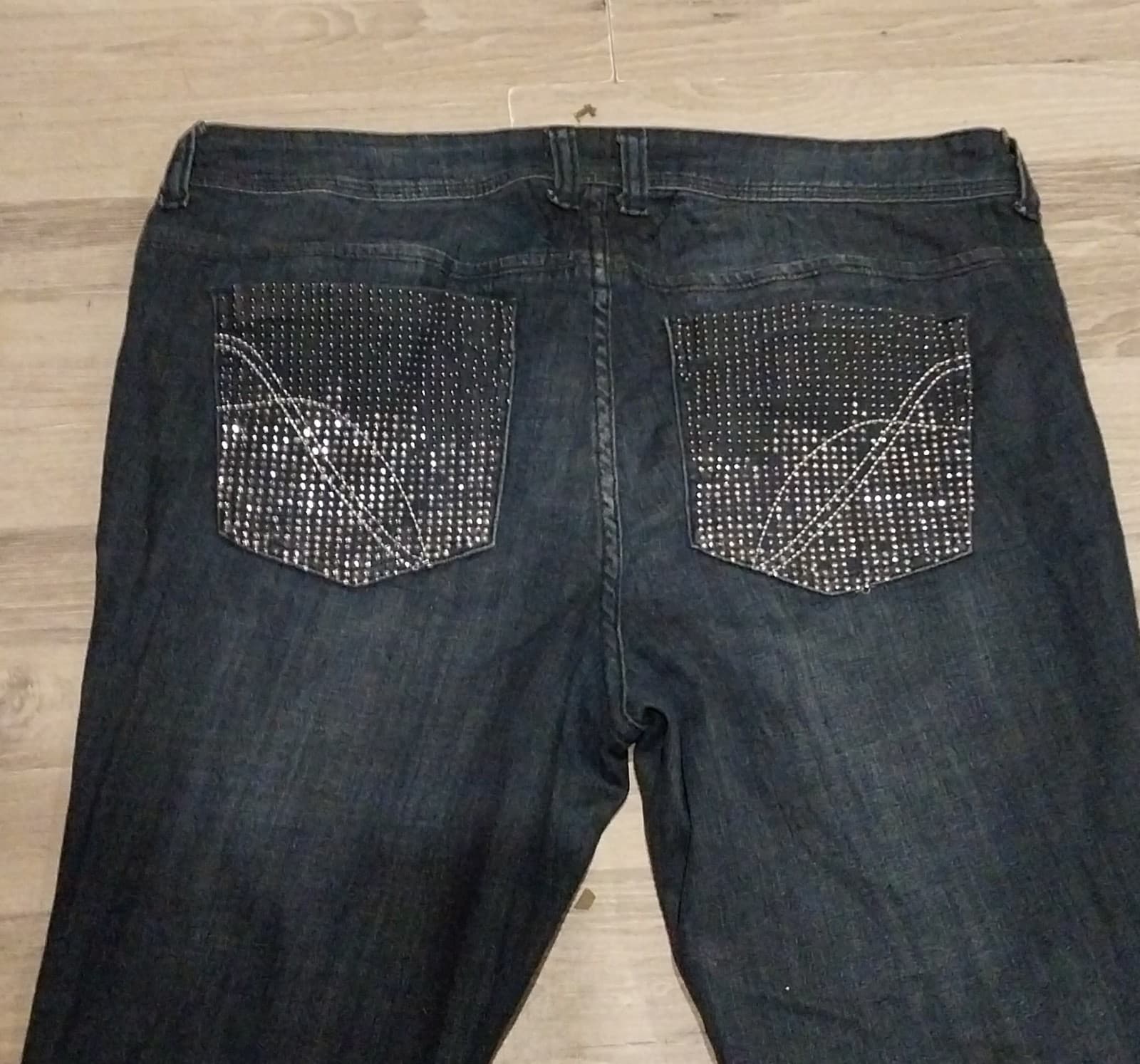 Faith 21 Women's Denim Jeans Size 14 Pocket Bling - Thumbnail 3