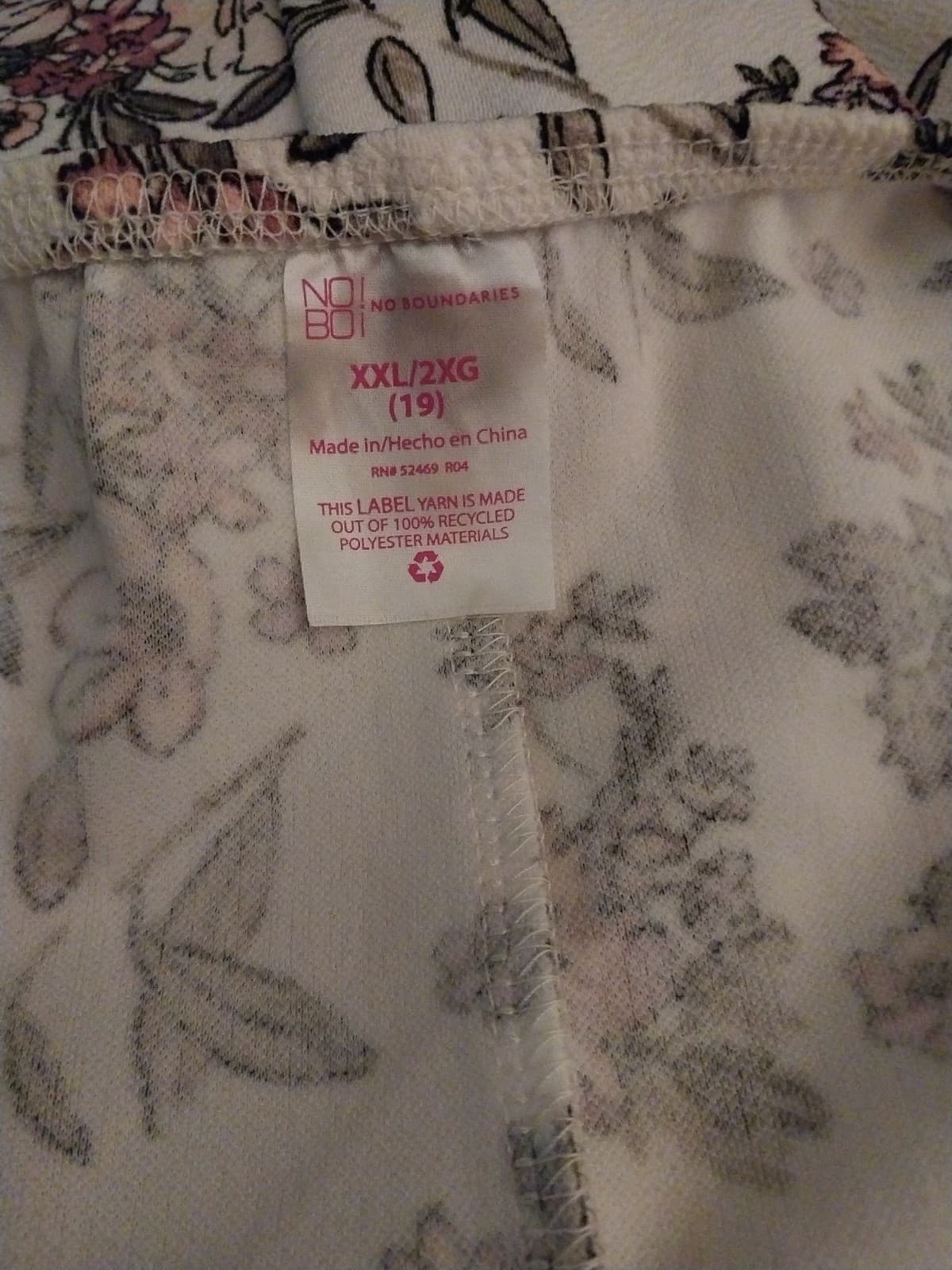 No Boundaries Size XXL (19) Ivory Floral Print Strappy Open Back Dress With Lace - Thumbnail 3