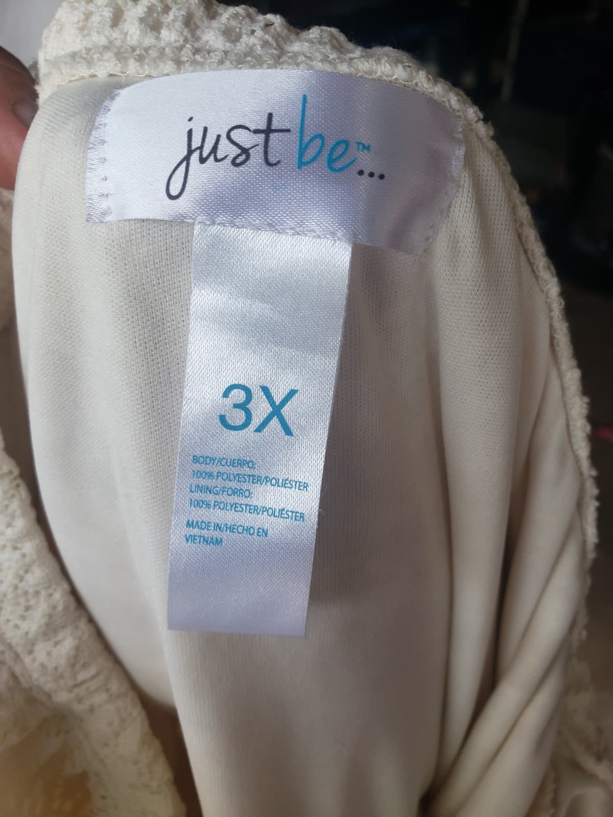 Just Be Lace Cream/Off White High-Low Strapless Dress Sz 3X - Thumbnail 7