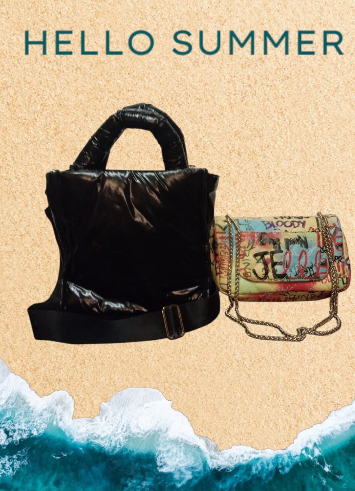 2 Cute Small Purses. A New Day Black Purse & A Small Graffiti Purse - Thumbnail 2
