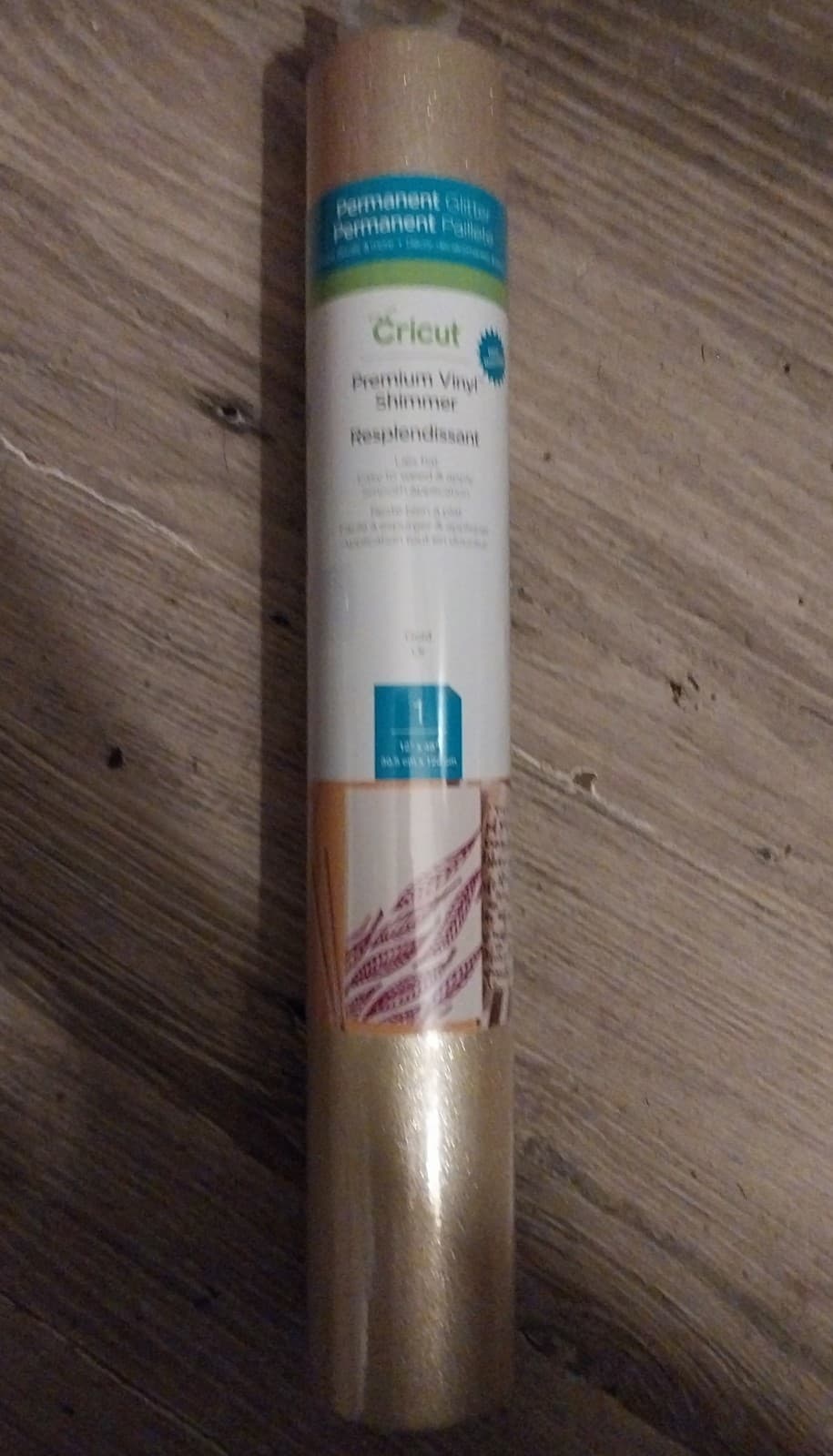Cricut Premium Vinyl Shimmer 12"x48". Gold Or - Image 1