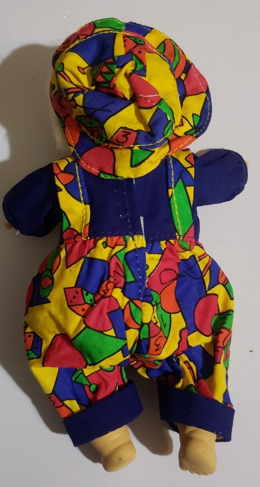 Clown Baby Doll Plastic Face Bean Bag Body Vintage 7" Doll - Thumbnail 2