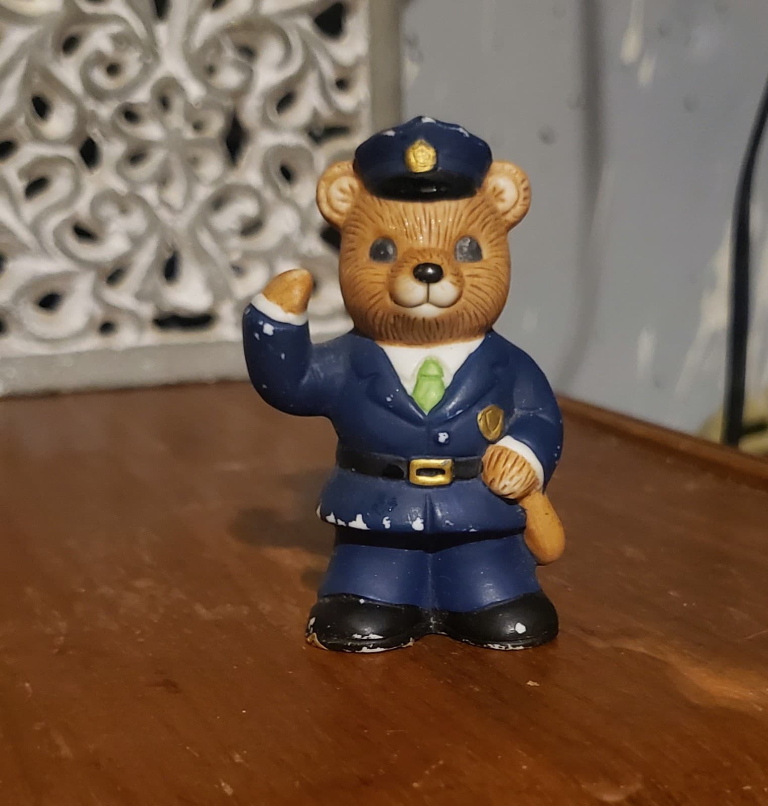 Vintage Homco Porcelain Bear Policeman. - Image 1