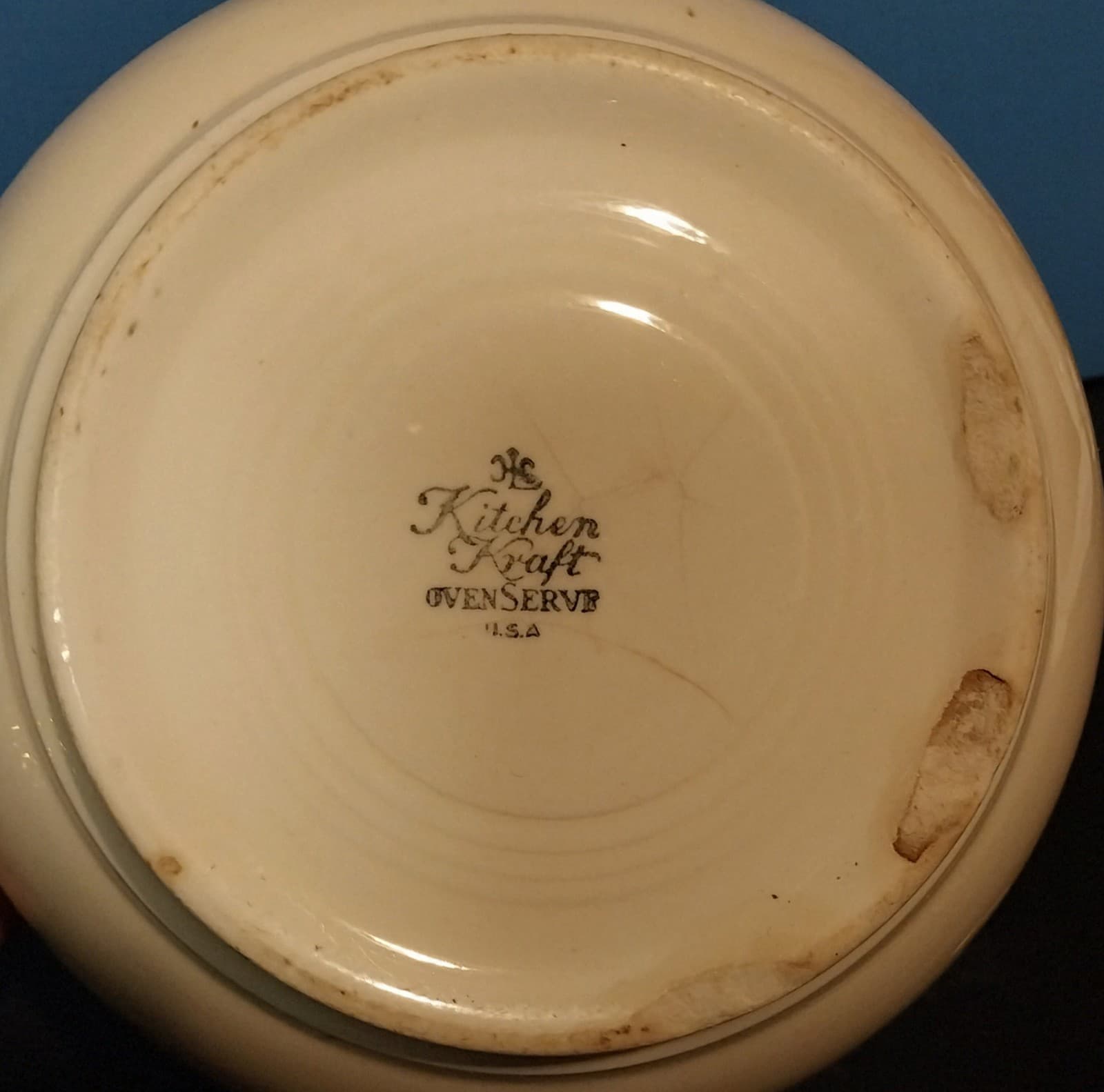 8.5” Ceramic Kitchen Kraft Mixing Bowl by Homer Laughlin - Floral Pattern - Thumbnail 5