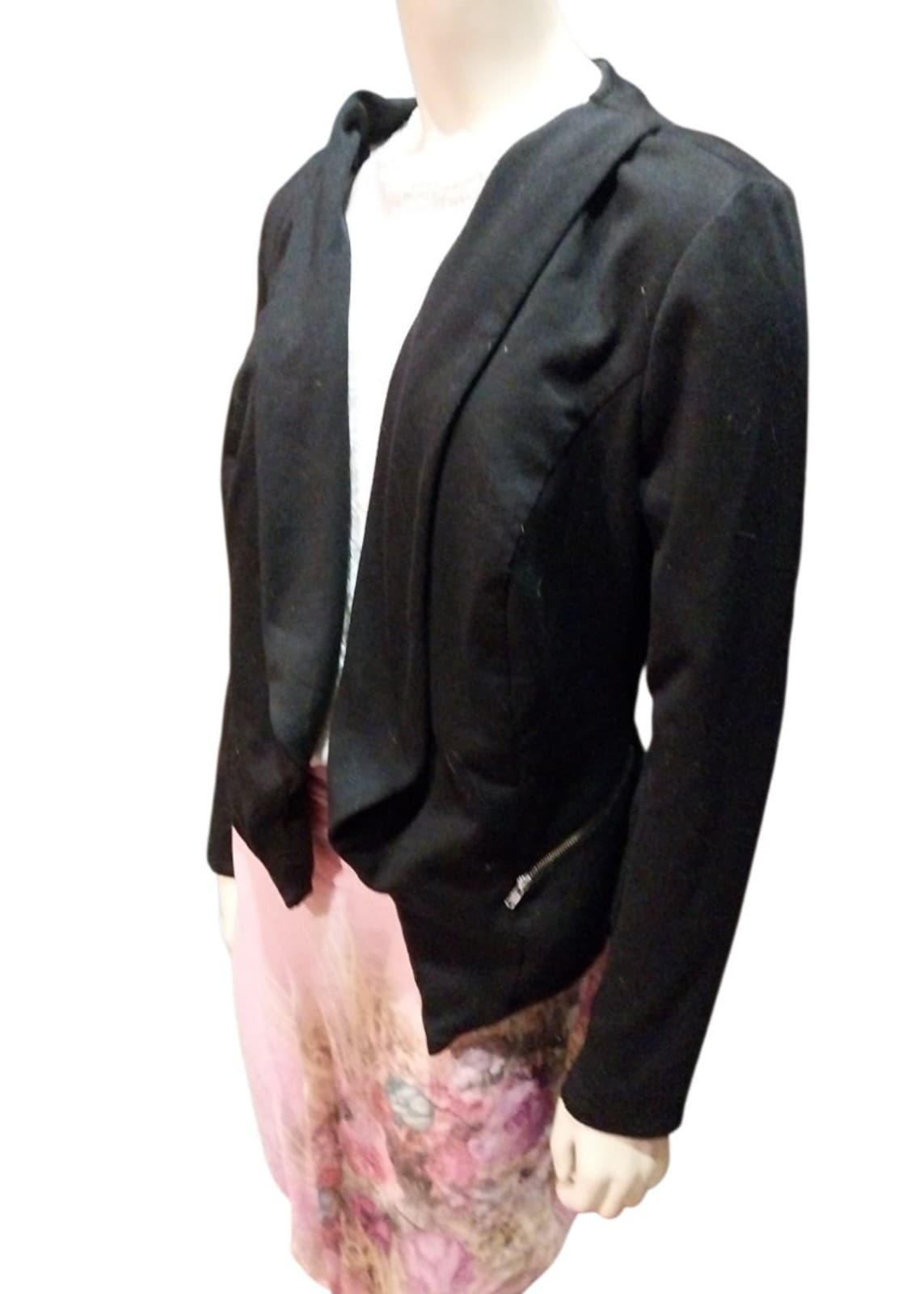 Cato Women’s Black Colored Long Sleeve Open Jacket Size Small - Thumbnail 2