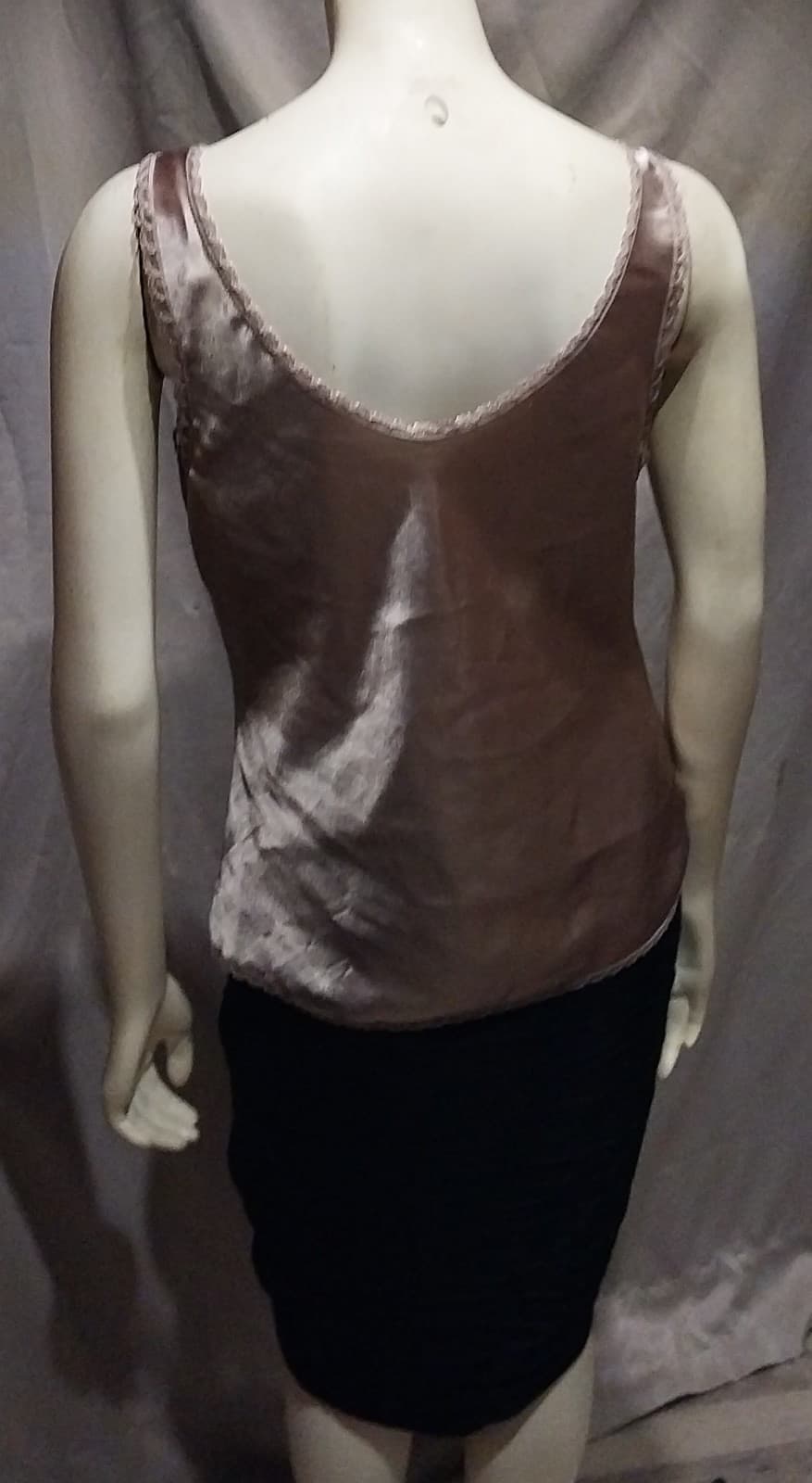Cinema Exoile Vintage Beige Lace Tank Top. Size Medium - Thumbnail 2