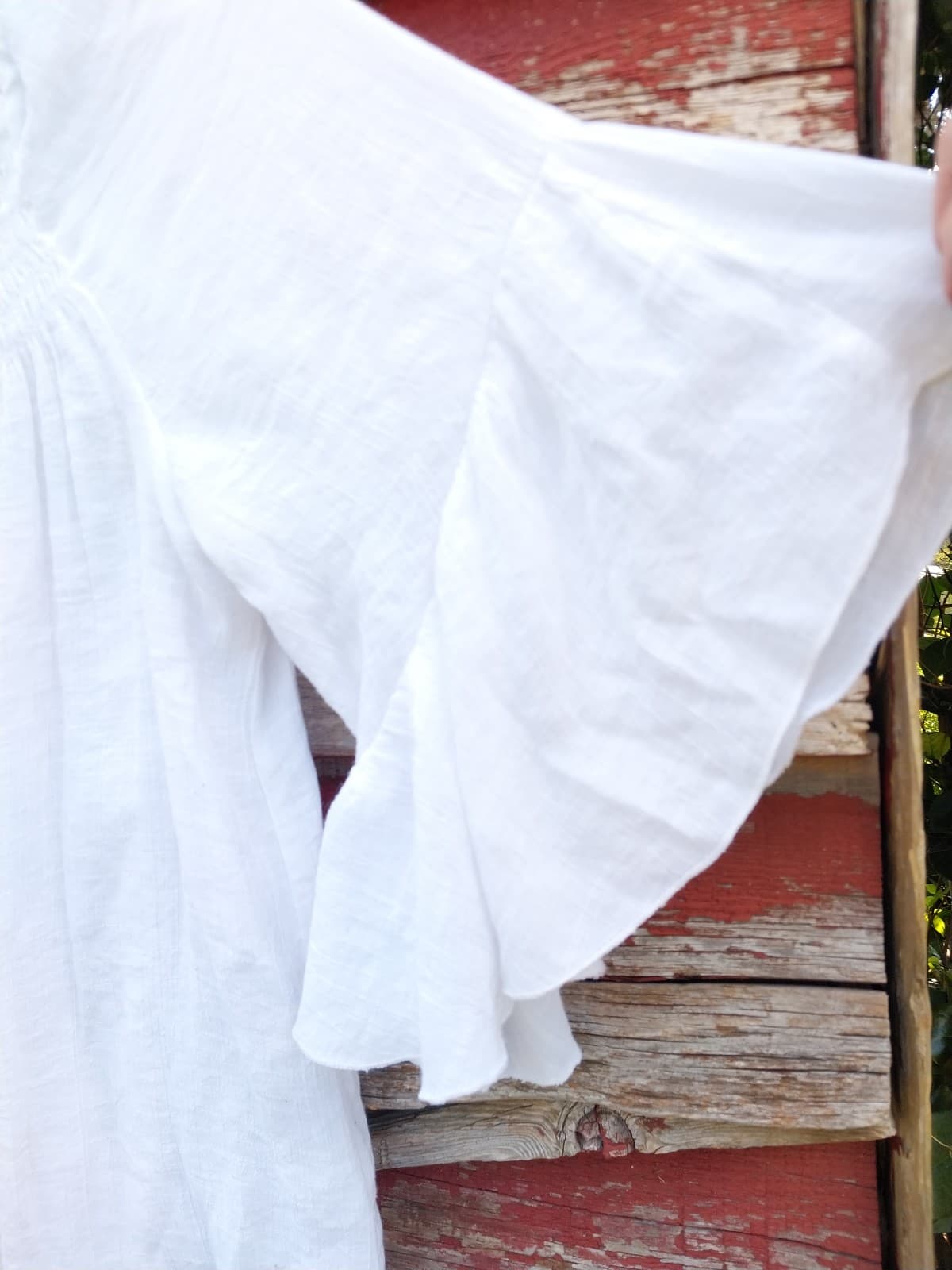 Cato White Square Neck Top & Ruffled Wide Half Sleeve Blouse. Size Large - Thumbnail 2