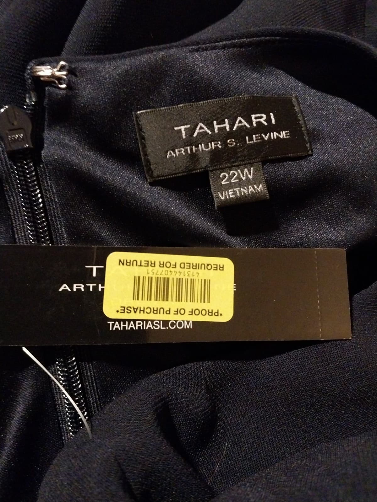 Tahari Womens Linen Jumpsuit 22W Navy Blue Belted Wide Leg Career Vacation Chic - Thumbnail 3