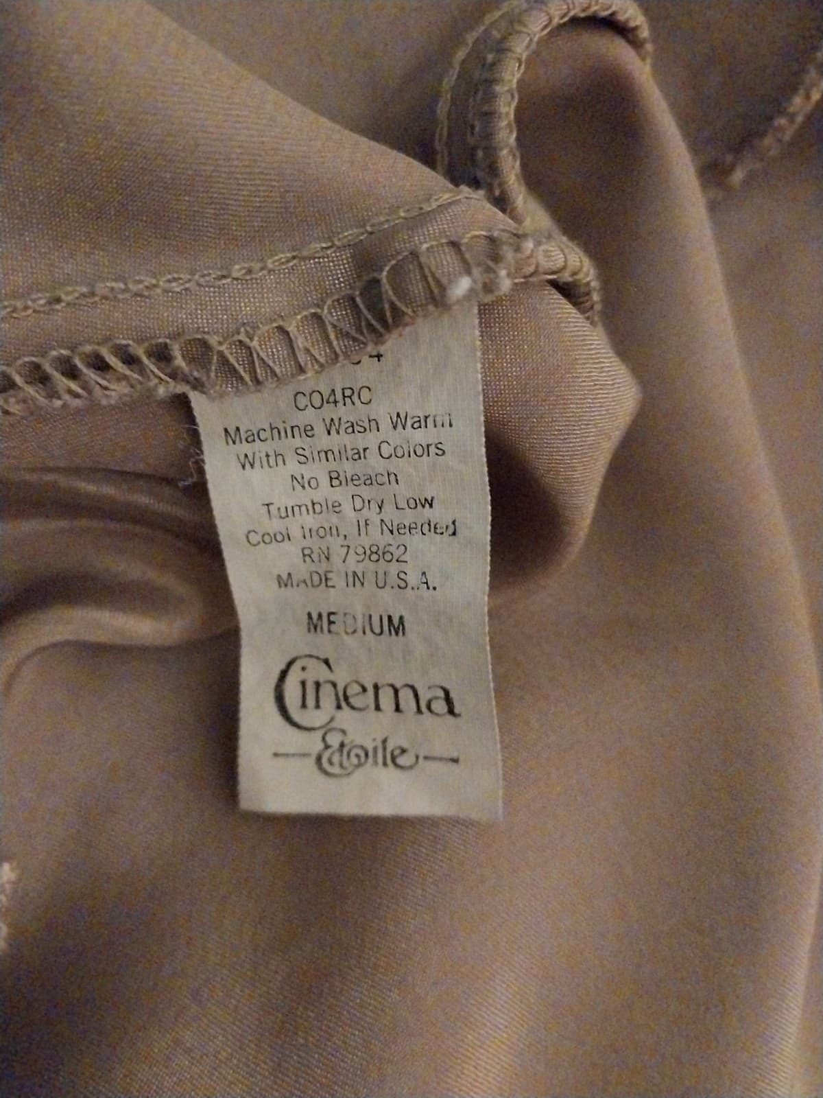 Cinema Exoile Vintage Beige Lace Tank Top. Size Medium - Thumbnail 3