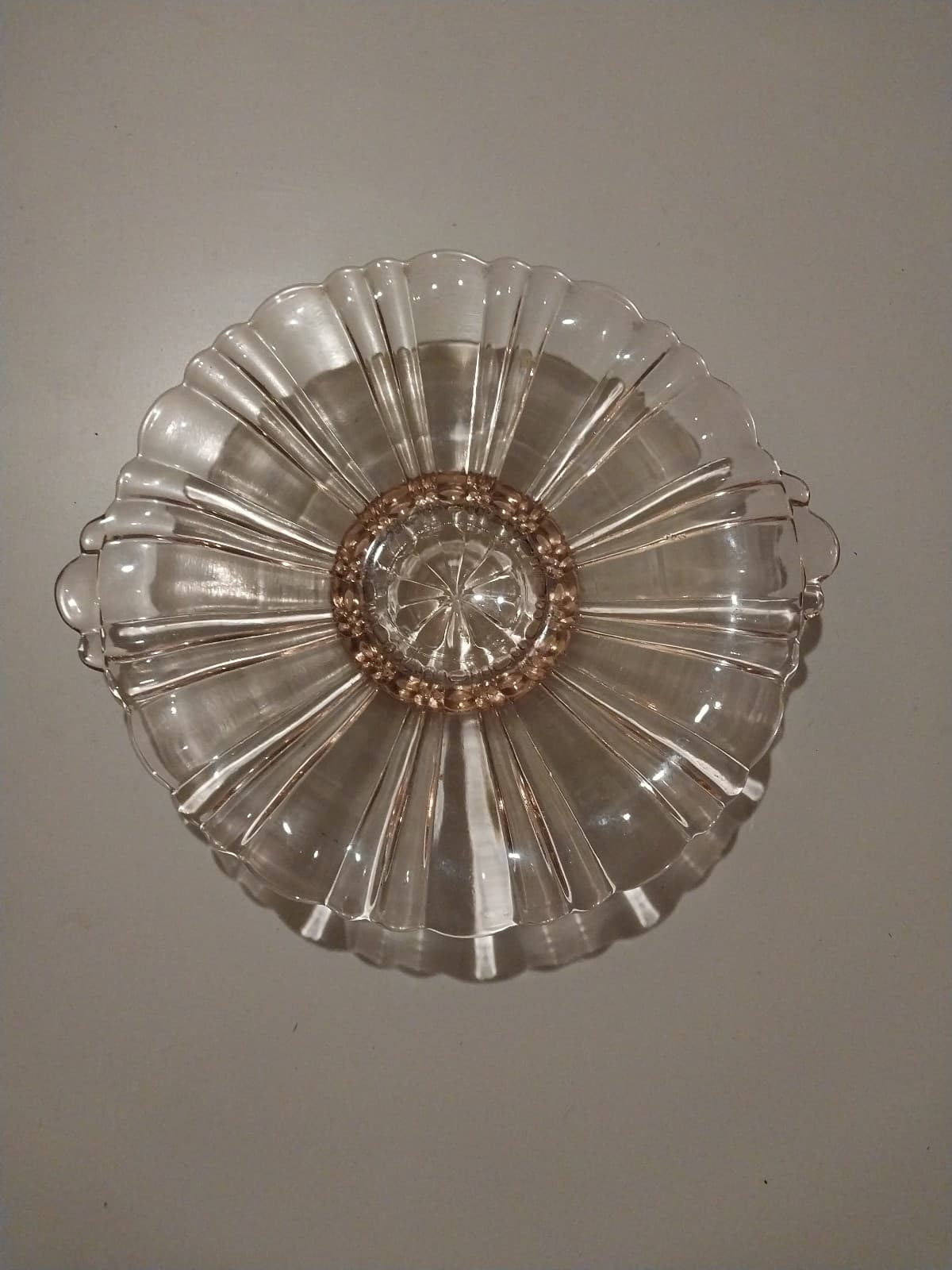 Vintage Pink Depression Glass Footed Dish Candy Dish Old Cafe Tab Handles 8" - Image 1