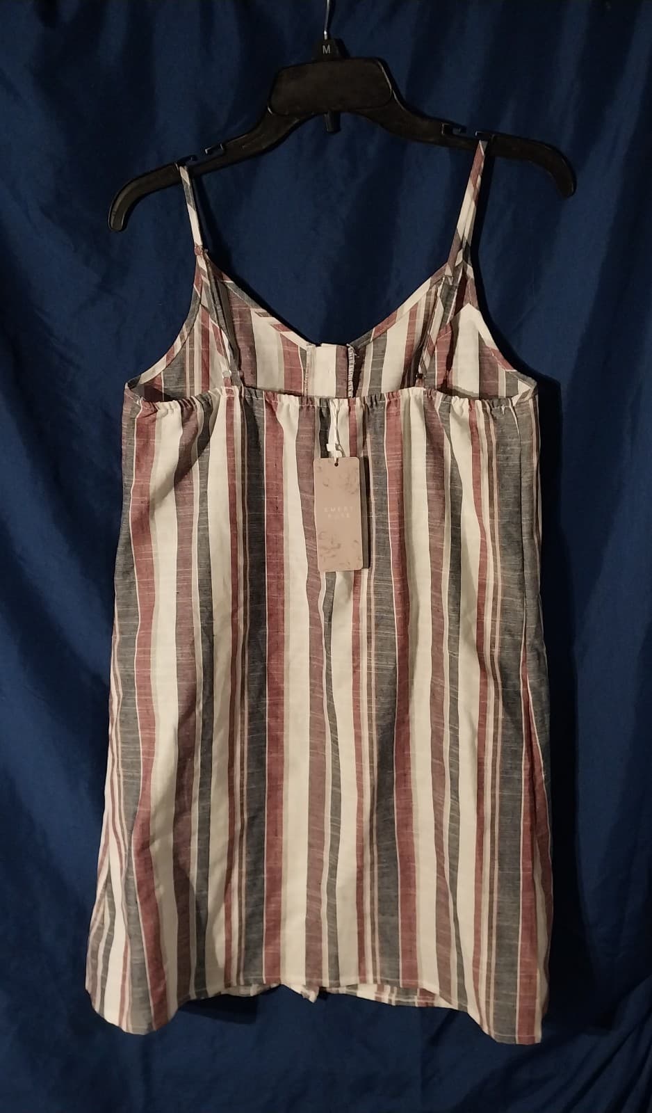 Emery Rose Striped Button Dress - Thumbnail 3