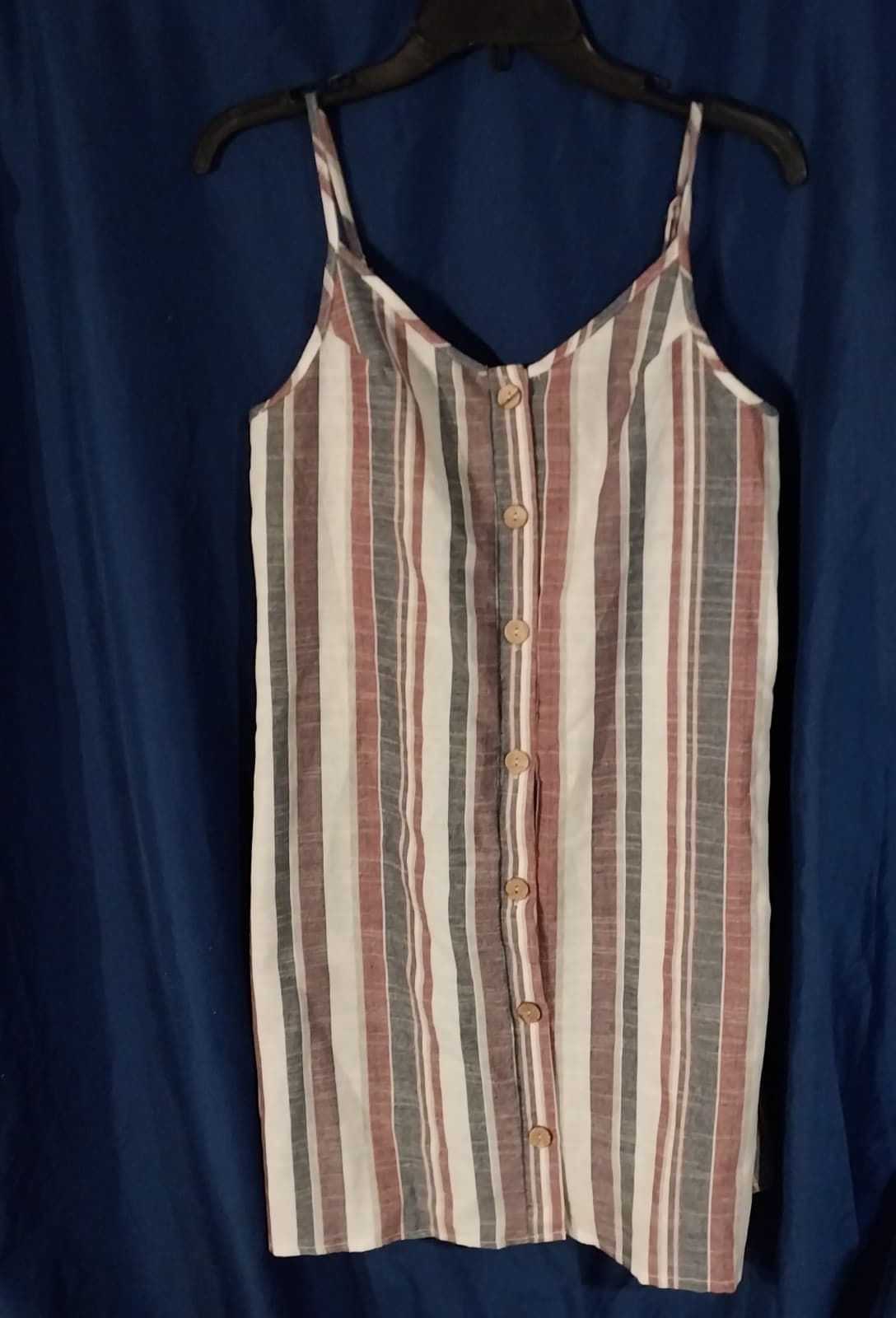 Emery Rose Striped Button Dress - Image 1