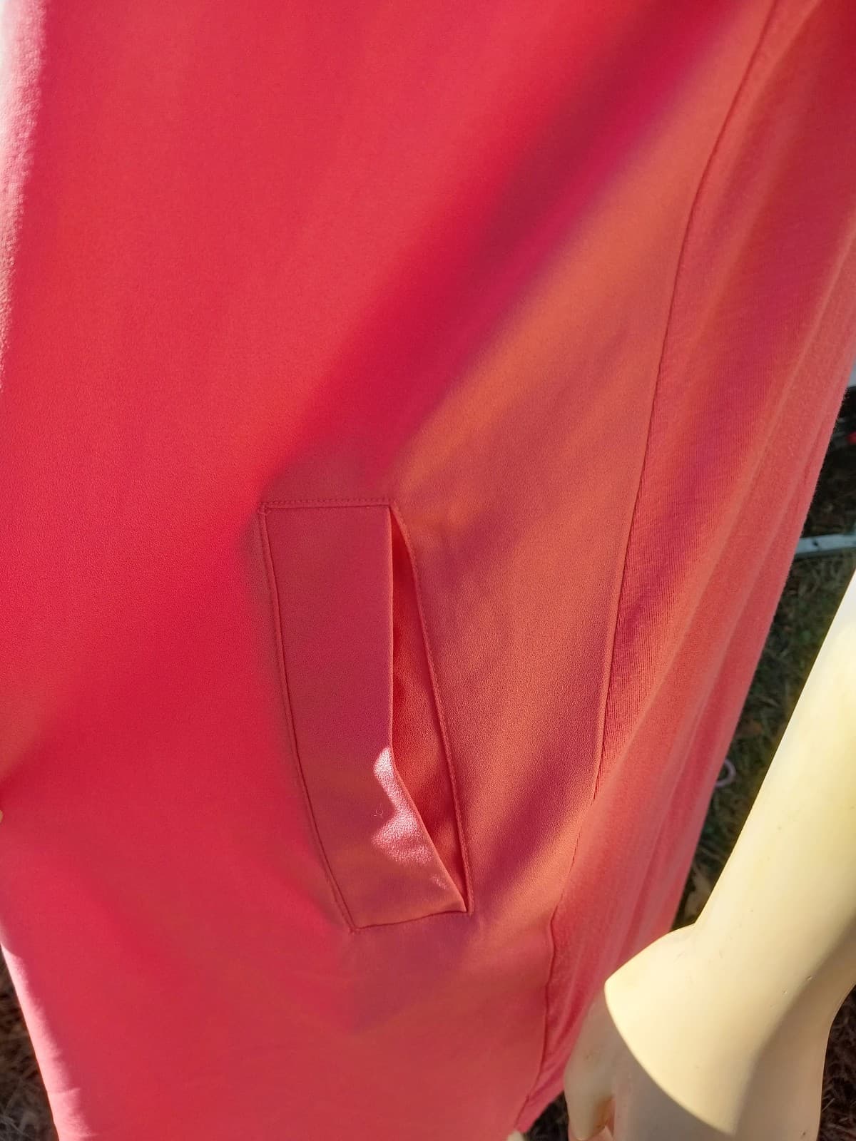 New York & Company Coral Sleeveless Dress With Pockets Size Large - Thumbnail 5