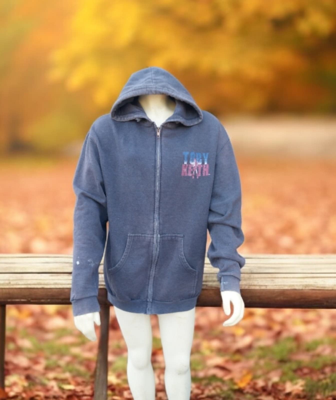 Toby Keith, Zip Up Hoodie. Size Large - Image 1