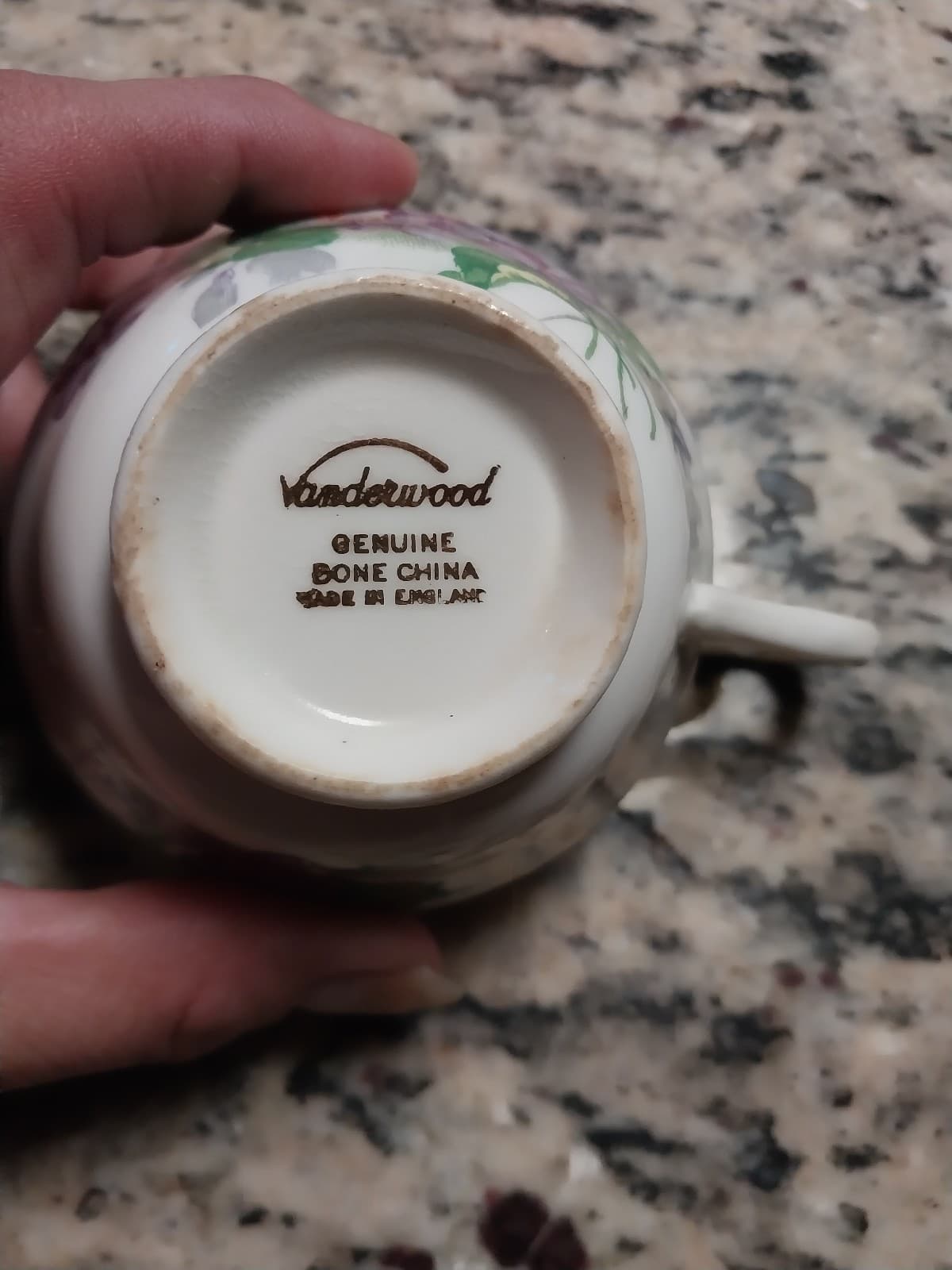 Vanderwood Genuine Bone China Tea Cup. 2" Height 4" Diameter - Thumbnail 5