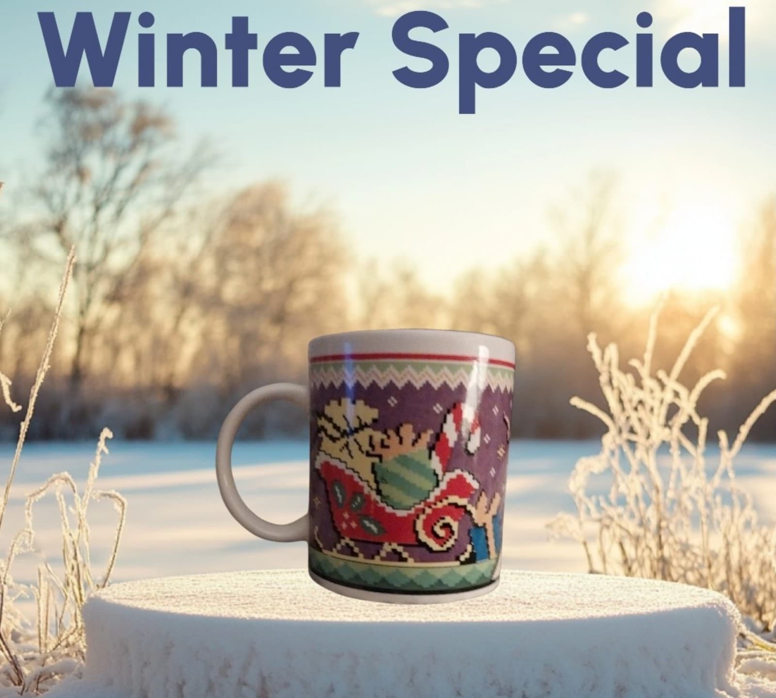 Christmas Theme Coffee Cup - Image 1