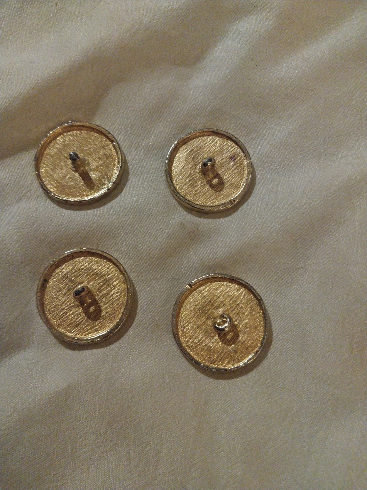 Christian Dior/CD/Dior/Buttons/Gold Tone/Shank Button/Vintage Buttons, set of 4 - Thumbnail 2
