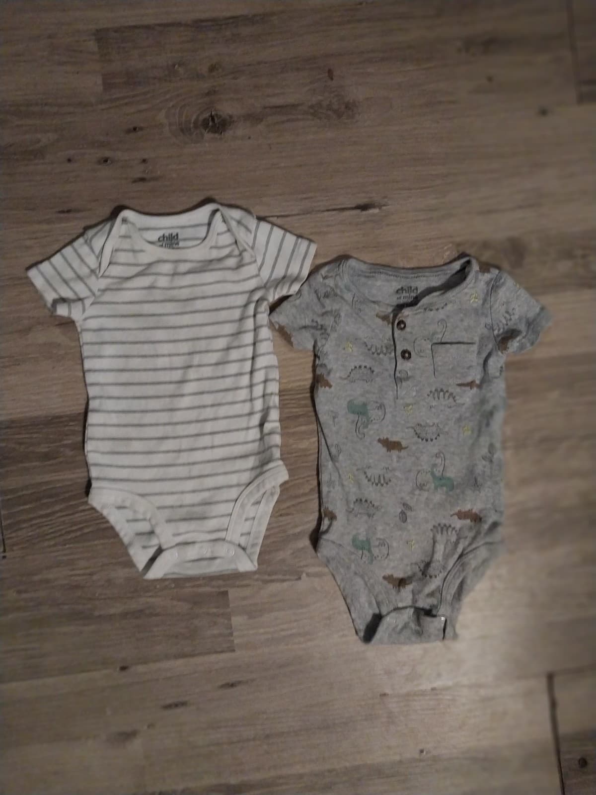 2 Child Of Mine Short Sleeve onesies. Size 3-6 Months - Image 1