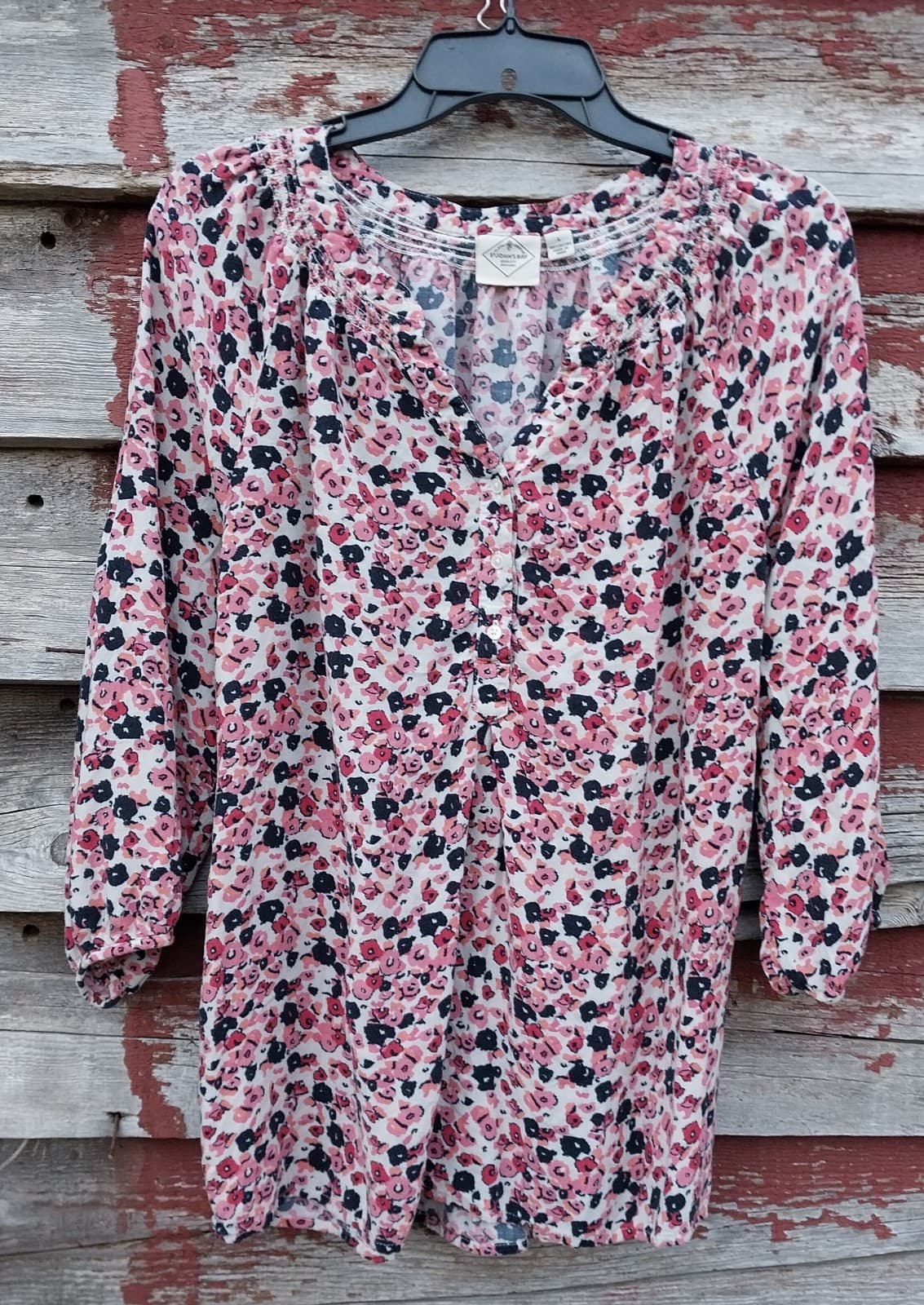 St. John's Bay, women’s floral blouse. Size Large - Image 1