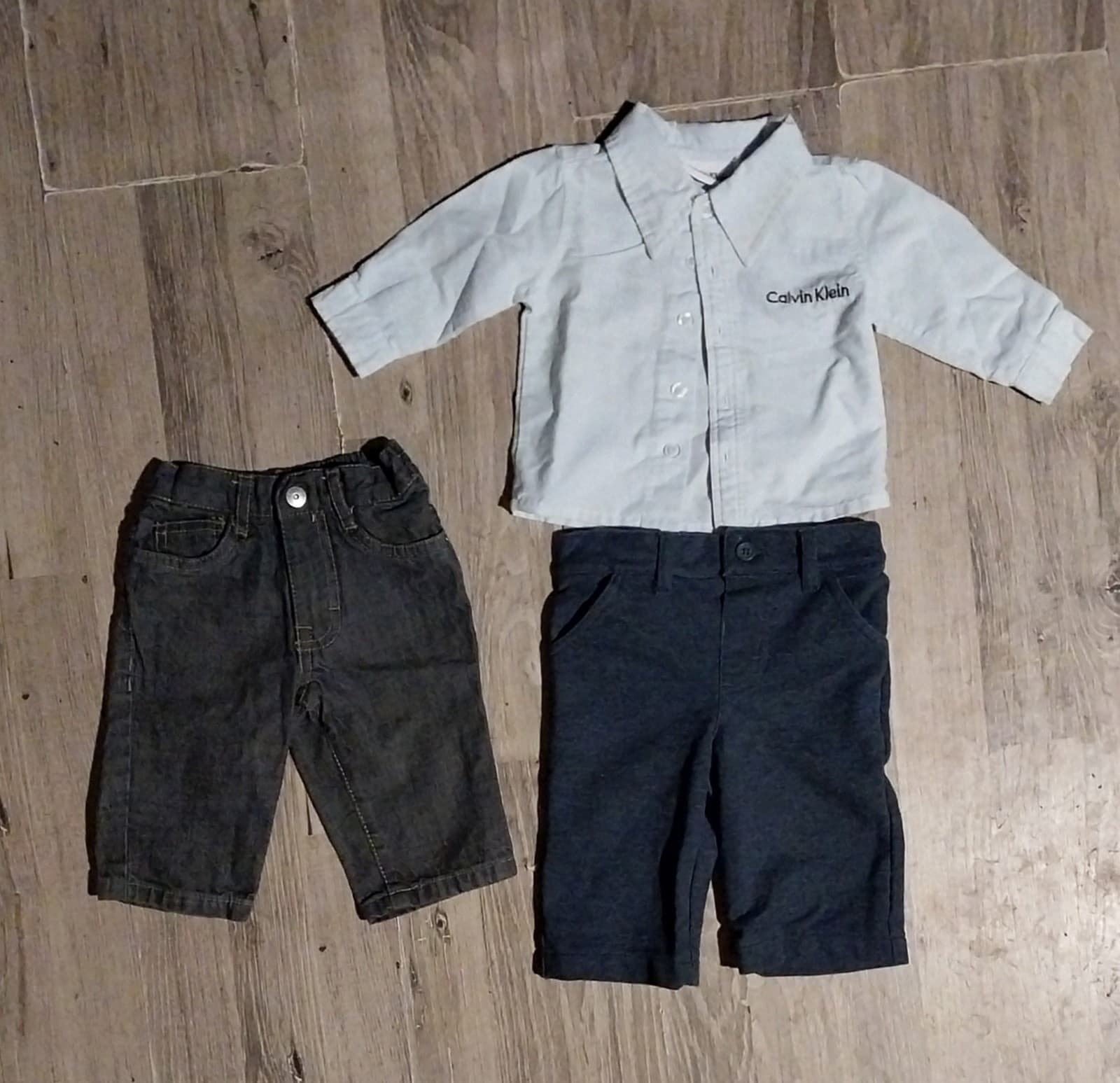 Calvin Klein Long Sleeve shirt and 2 Pairs Of pants. 3-6 Months - Image 1