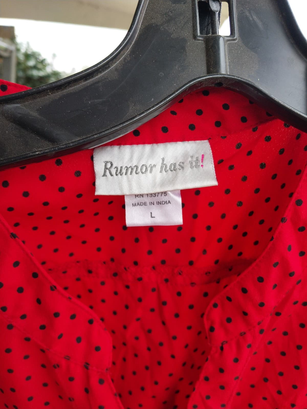 Rumor has it! Red Sleeveless Top. Size Large - Thumbnail 3