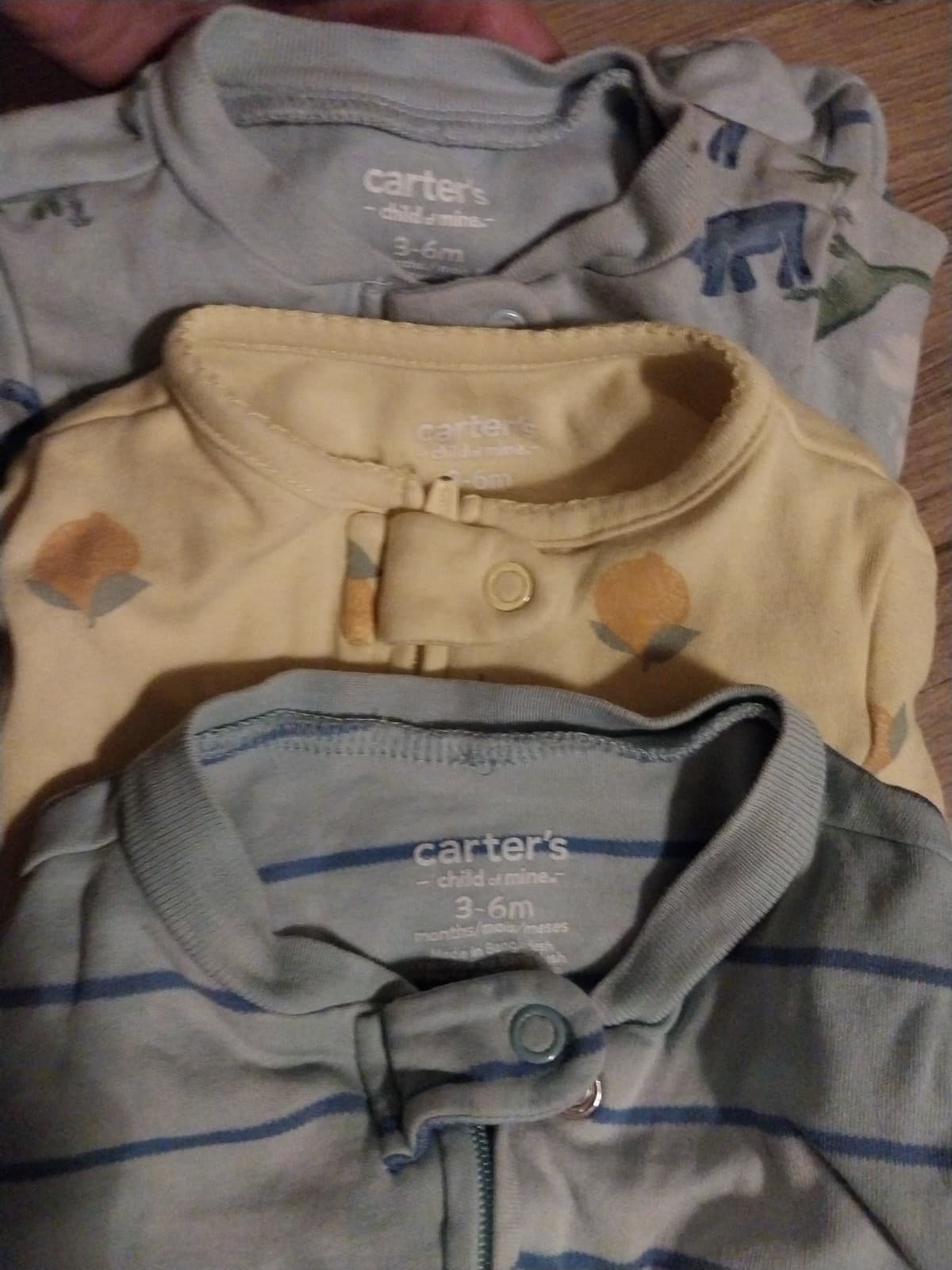 3 Carter's Child Of Mine. Long sleeve. Size 3-6 Months - Thumbnail 2