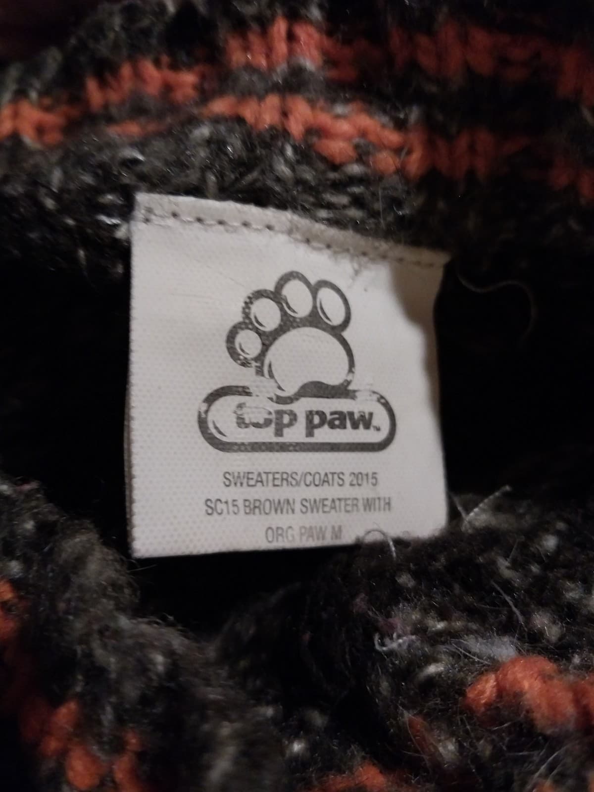 Top Paw Dog Sweater. Size Medium - Thumbnail 3