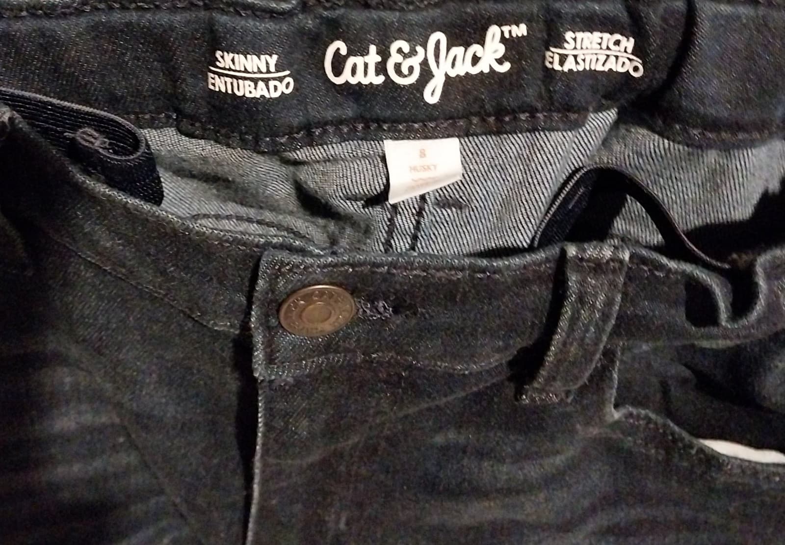 Cat & Jack Stretch Husky Skinny Jeans. Size 8 Husky Skinny - Thumbnail 3