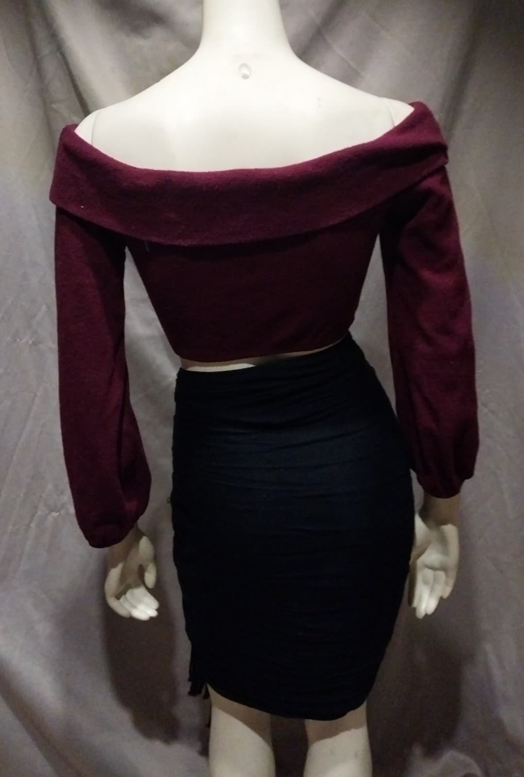 Fashion Nova Women's Fold Over Off Shoulder Crop Top - Thumbnail 3