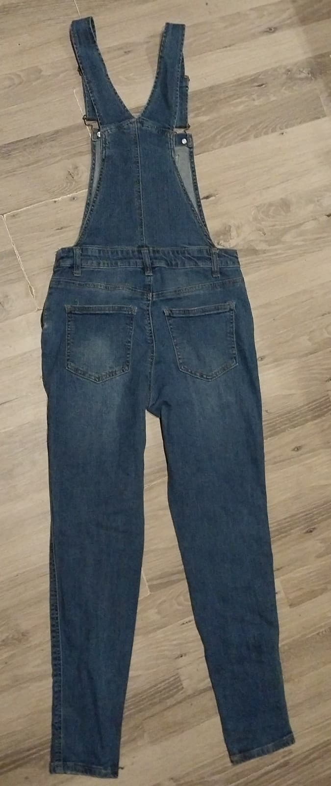 No Boundaries Relaxed Denim Overalls for Women. Size 7-9 Medium - Thumbnail 2