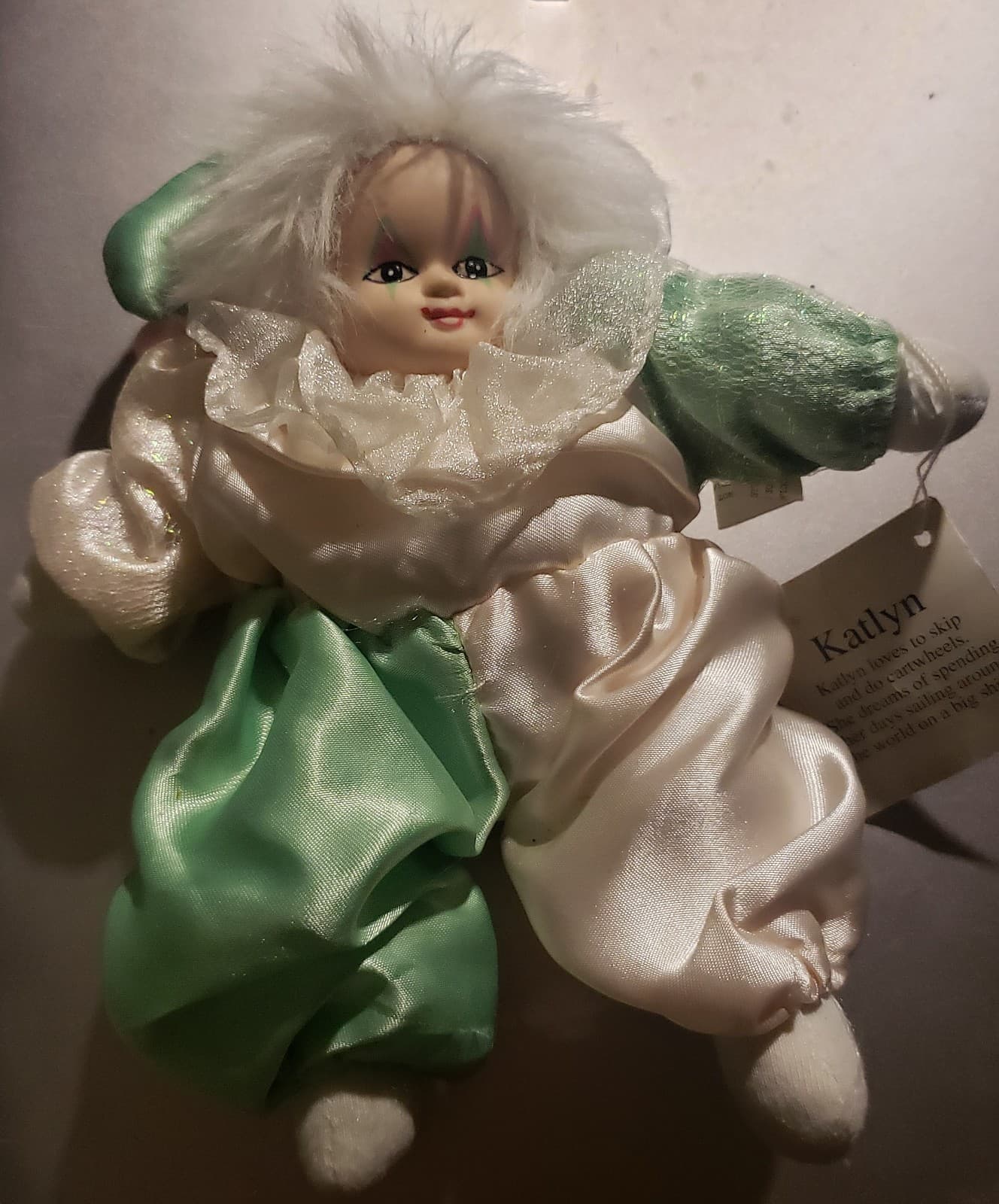 Vintage Clown Doll "Katlyn". Porcelain Face Made In Thailand - Image 1